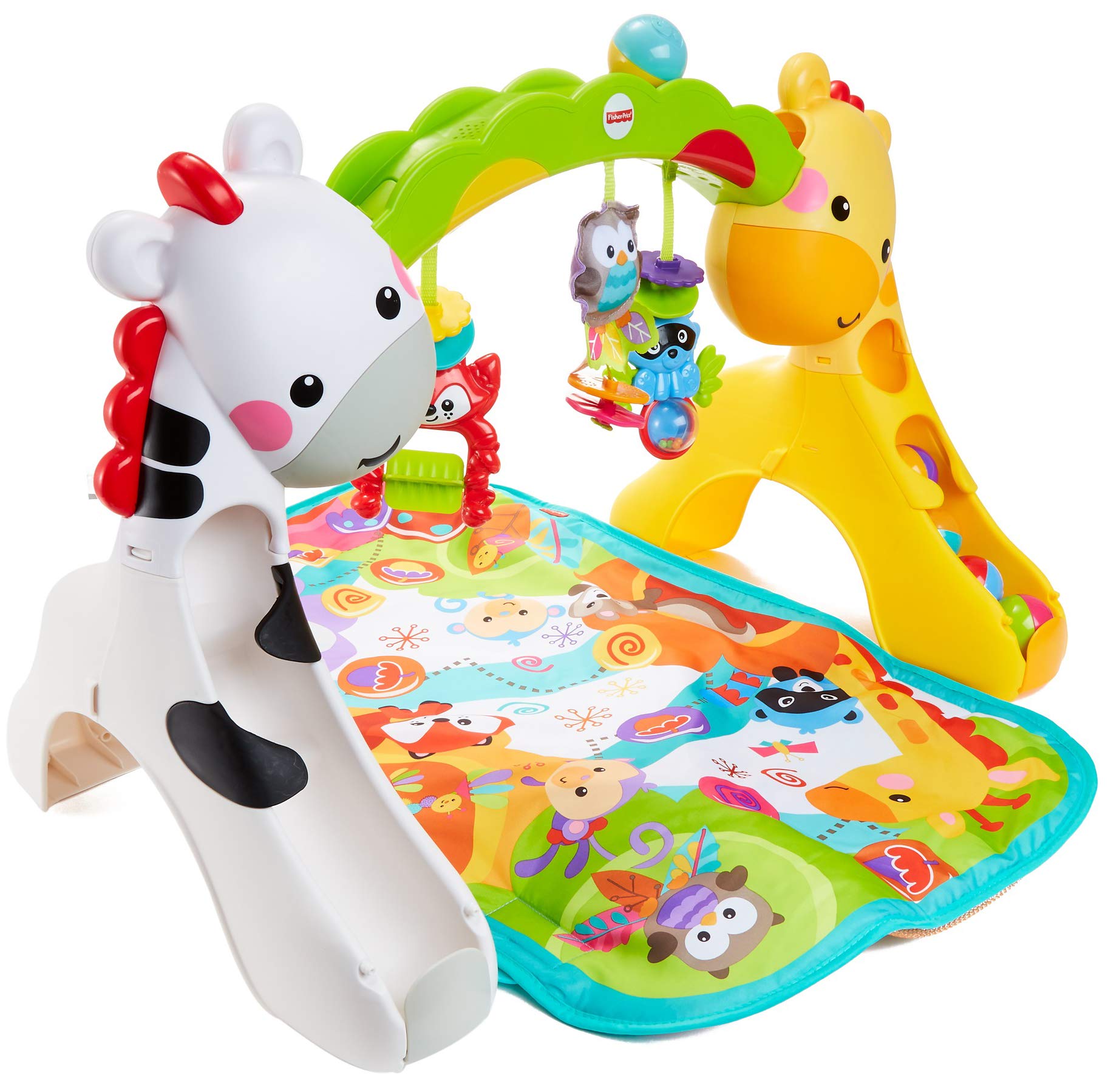 Fisher-Price Newborn-to-Toddler Play Gym with Lights & Music - Developmental Activity Center for Babies 0-12 Months [Amazon Exclusive] - Perfect for Tummy Time, Sensory Play & Early Learning