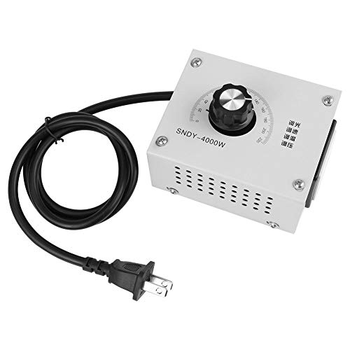 4000W AC 220V Motor Speed Controller - Variable Voltage Regulator with Dimming & Temperature Control - Switch for Electric Motors (CN Plug) - Perfect for Industrial Equipment, HVAC Systems & Power Tools