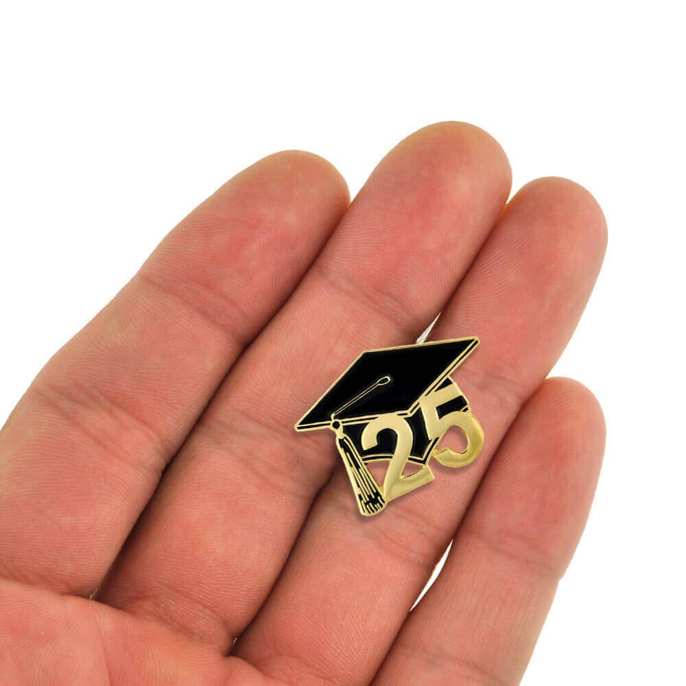 PinMart Graduation Cap Enamel Lapel Pin - School Student Gift for Graduation Ceremony, Class of 2023, Commencement Accessories