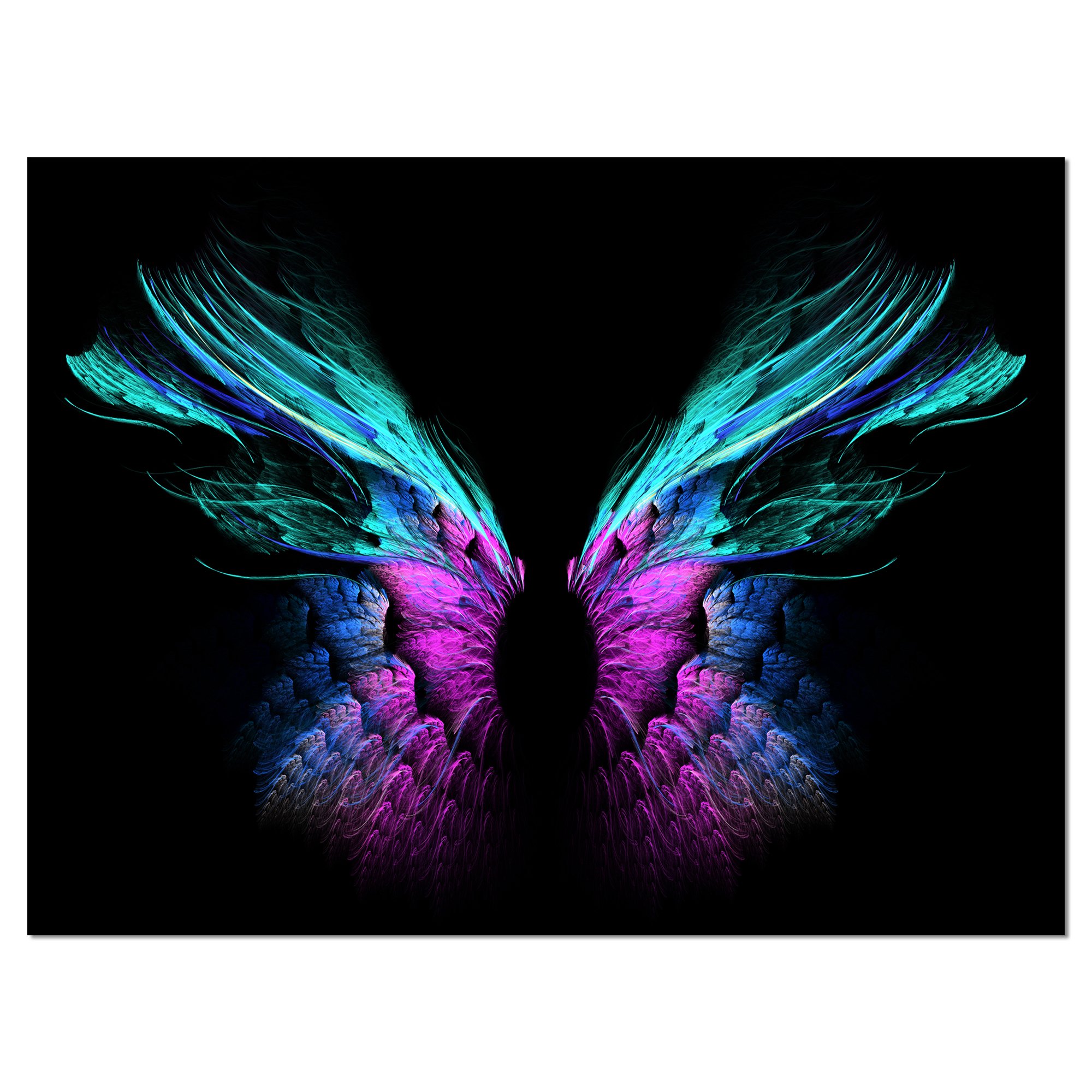 Blue Butterfly Wings Floral Art Canvas Print - Elegant Wall Decor for Living Room, Bedroom & Office - Perfect Home Decoration Gift Idea