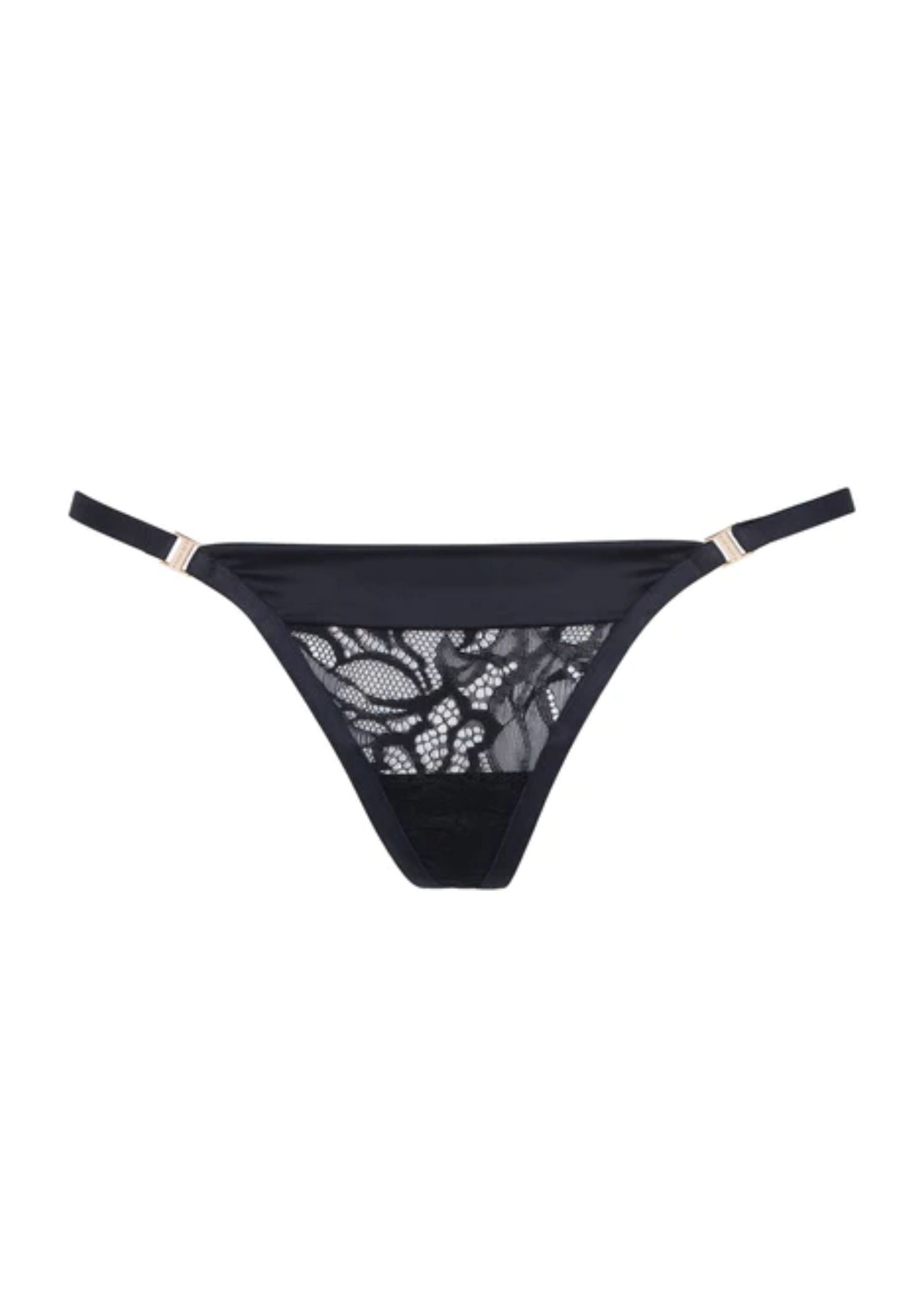 Eleanora Thong Underwear for Women - Sexy Black Lace Panties - Comfortable & Breathable - Perfect for Date Night, Lingerie Gift, or Everyday Wear