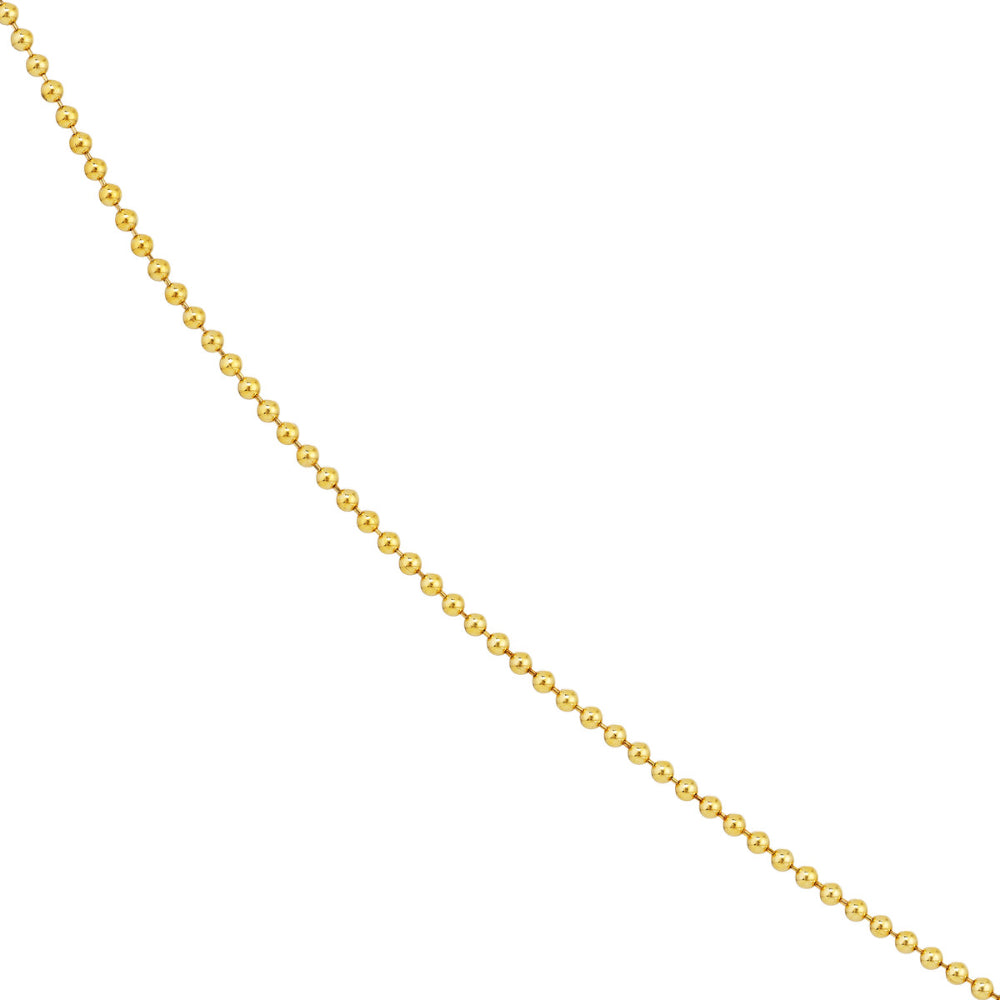14K Gold Bead Chain Necklace 18 Inch - Dainty Layering Necklace for Women, Minimalist Jewelry Gift for Her - Perfect for Everyday Wear, Date Nights & Special Occasions