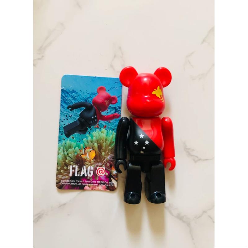 Bearbrick Series 39 FLAG Papua New Guinea 100% Collectible Art Toy - Perfect for Display, Gifts & Anime Fans Collection