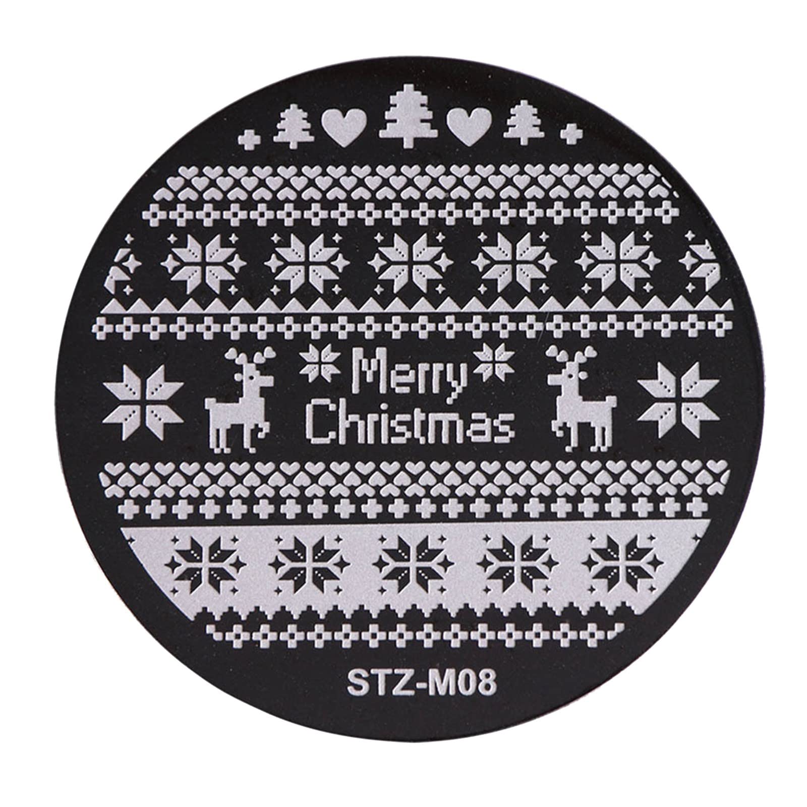 QICHA Christmas Nail Stamping Plates Set - Snowflake & Snowman Designs for Holiday Nail Art - DIY Nail Decoration Kit - Perfect for Christmas Parties & Gifts (Free Size)