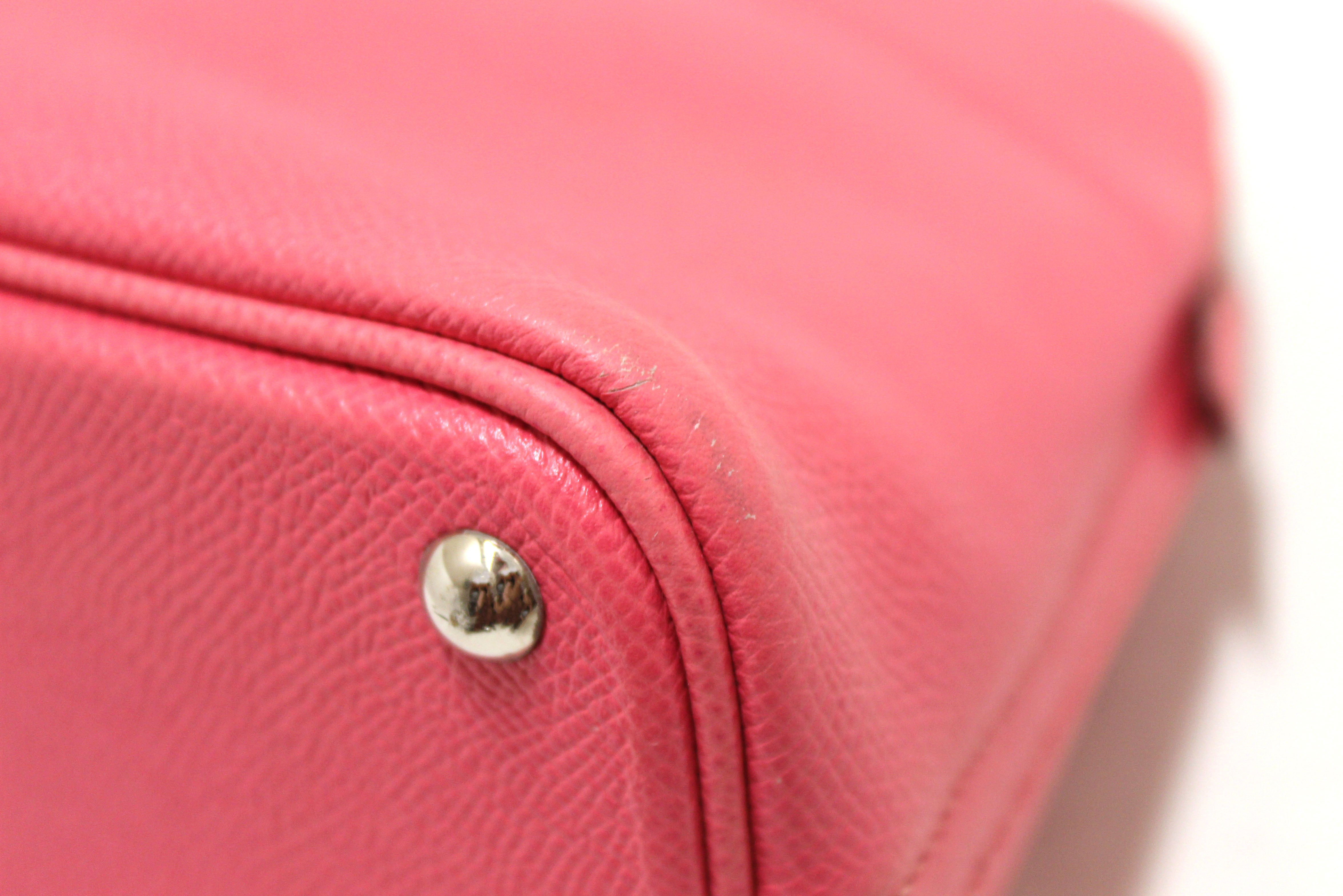 Authentic Hermes Pink Bolide 27 Epsom Leather Handbag for Women - Luxury Shoulder Bag & Top Handle Purse - Perfect for Work, Travel & Special Occasions