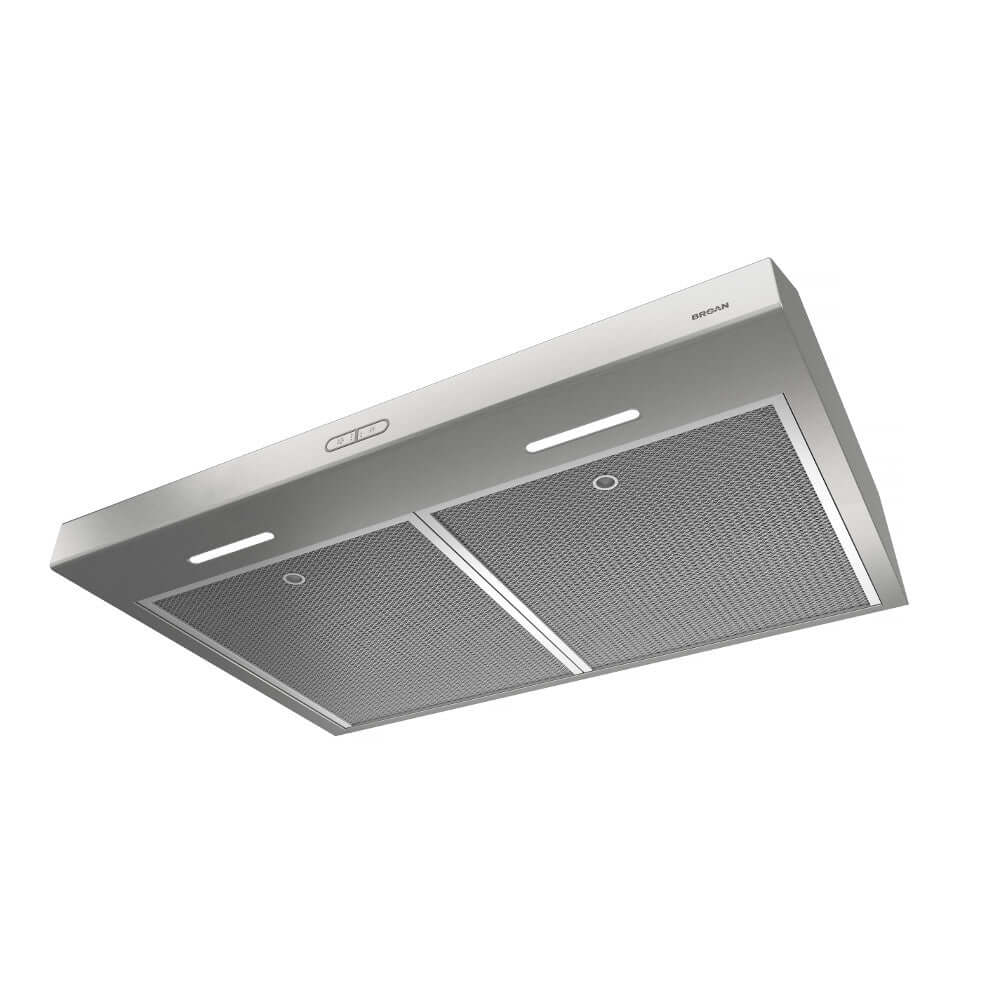 Broan 30-Inch Glacier Series Under Cabinet Range Hood - Stainless Steel Kitchen Vent Hood with Powerful Exhaust Fan (BCDF130) - Perfect for Modern Kitchens & Cooking Spaces