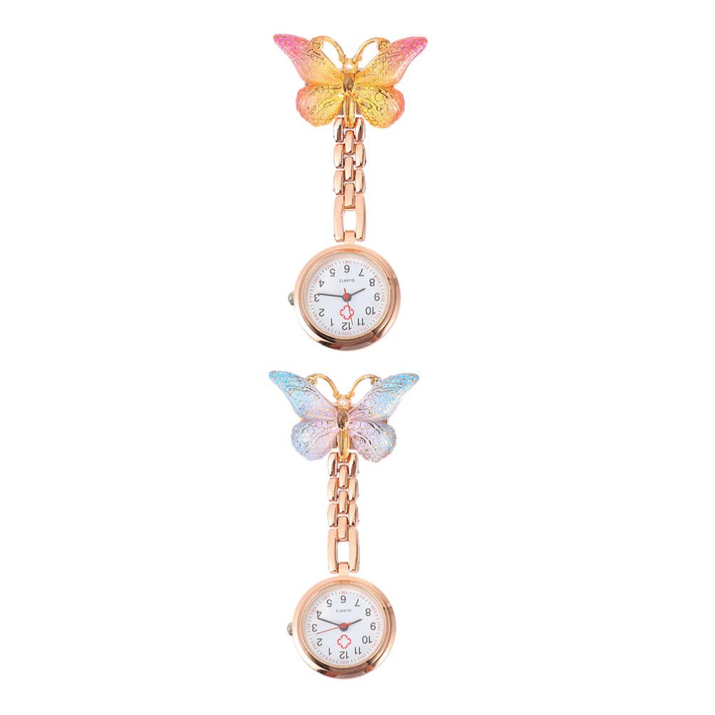 **2-Piece Nurse Watch with Second Hand - Alloy Pocket Quartz Watch with Butterfly Clip - Medical Pocket Watch for Nurses, Doctors & Students - Perfect Christmas Jewelry Gift for Healthcare Professionals**    *(Ideal for clinical shifts, hospital rounds, medical training, or as a thoughtful holiday gift for healthcare workers.)*
