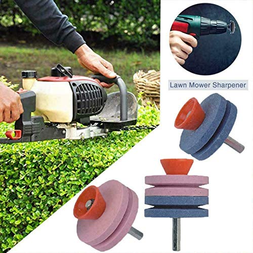 Universal Lawn Mower Blade Sharpener - Fast Rotary Drill Grinder for All Lawnmower Blades (Color: Black) | Perfect for Home Garden Maintenance & Professional Landscaping