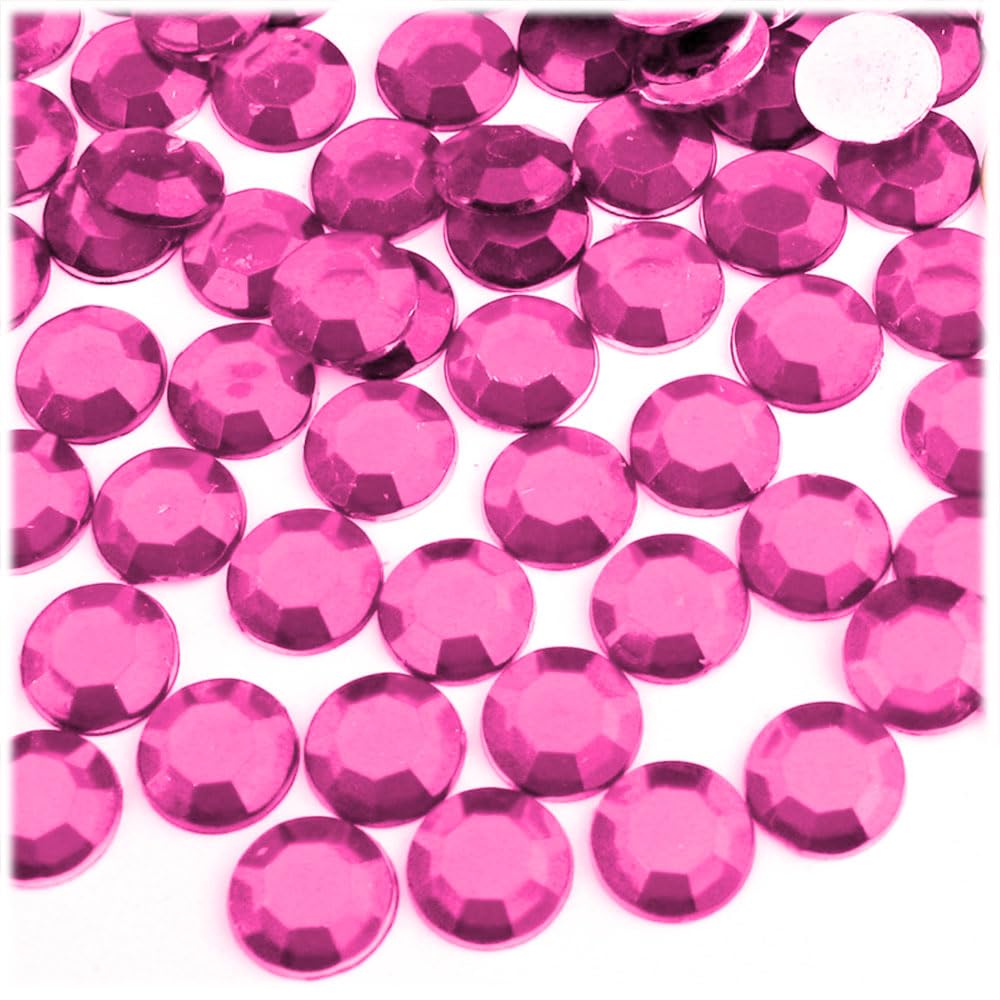 1000pcs 10mm Round Flatback Rhinestones - Ruby Red for DIY Crafts, Jewelry Making, Nail Art, and Home Decor | The Crafts Outlet