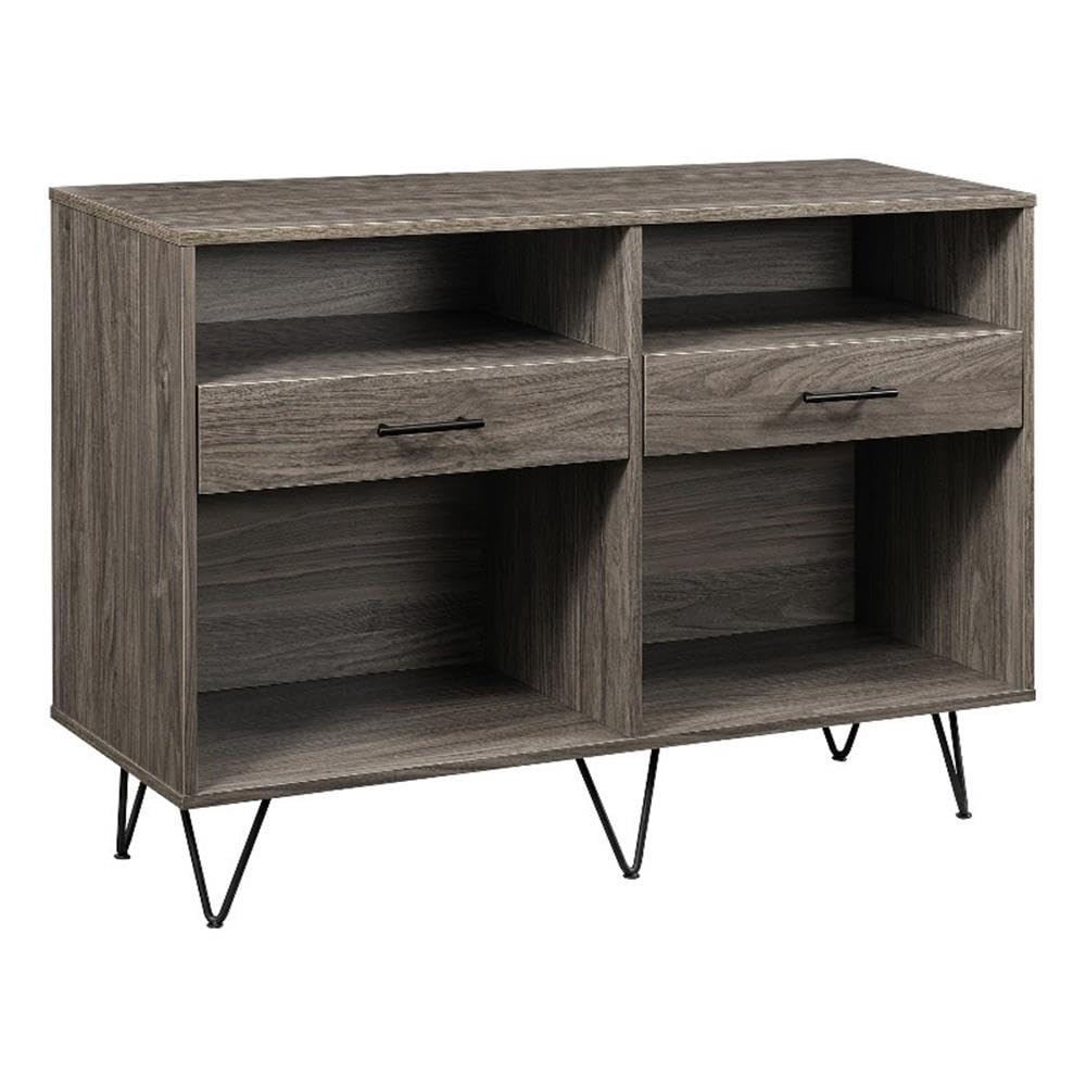 Walker Edison Modern 2-Drawer Storage Entry Table, 44 Inch Console Table with Drawers, Slate Grey Finish - Perfect for Entryway, Living Room, or Hallway Organization