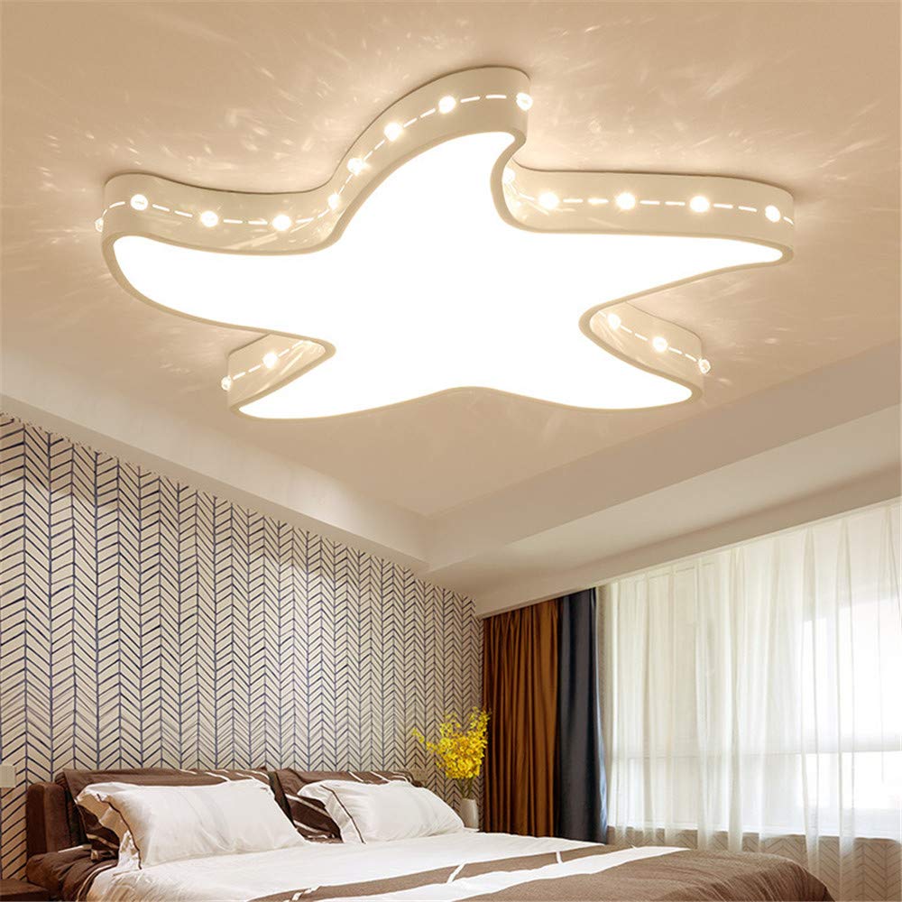 RUNNUP Creative Starfish LED Ceiling Light - Modern Metal Cartoon Night Light with Remote Control & Stepless Dimming - Perfect for Kids' Bedroom, Nursery, Kindergarten & Playroom Decor
