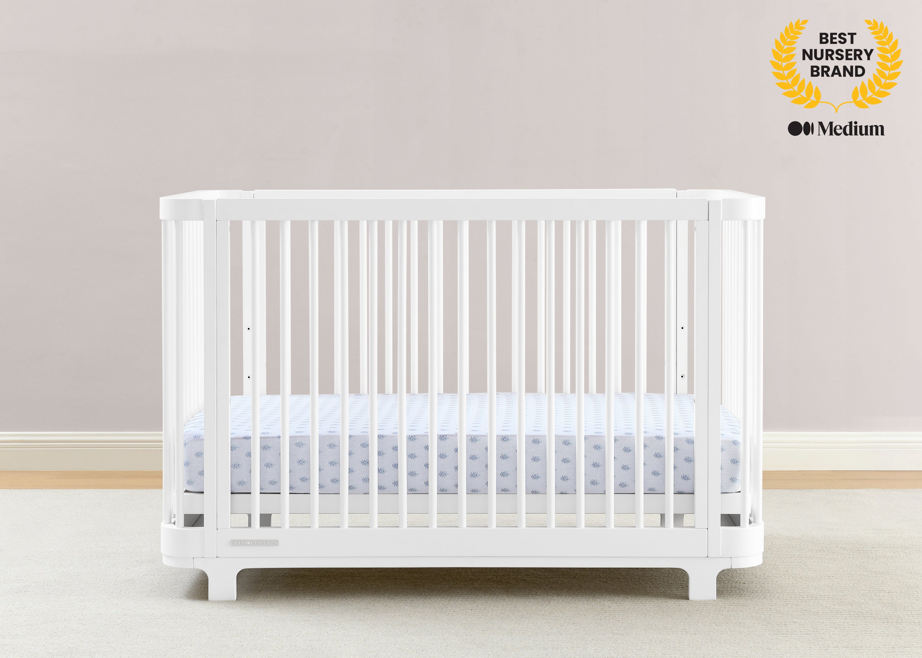 Nest 4-in-1 Convertible Baby Crib - Toddler Bed, Daybed & Full-Size Bed - Safe Nursery Furniture for Newborn to Teen - Perfect for Bedrooms, Daycare & Guest Rooms