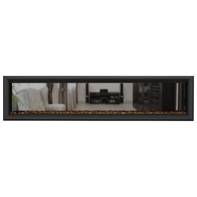 Napoleon Vector 74 See-Through Linear Direct Vent Gas Fireplace - LV74N2 | Modern Home Heating & Cozy Living Room Ambiance