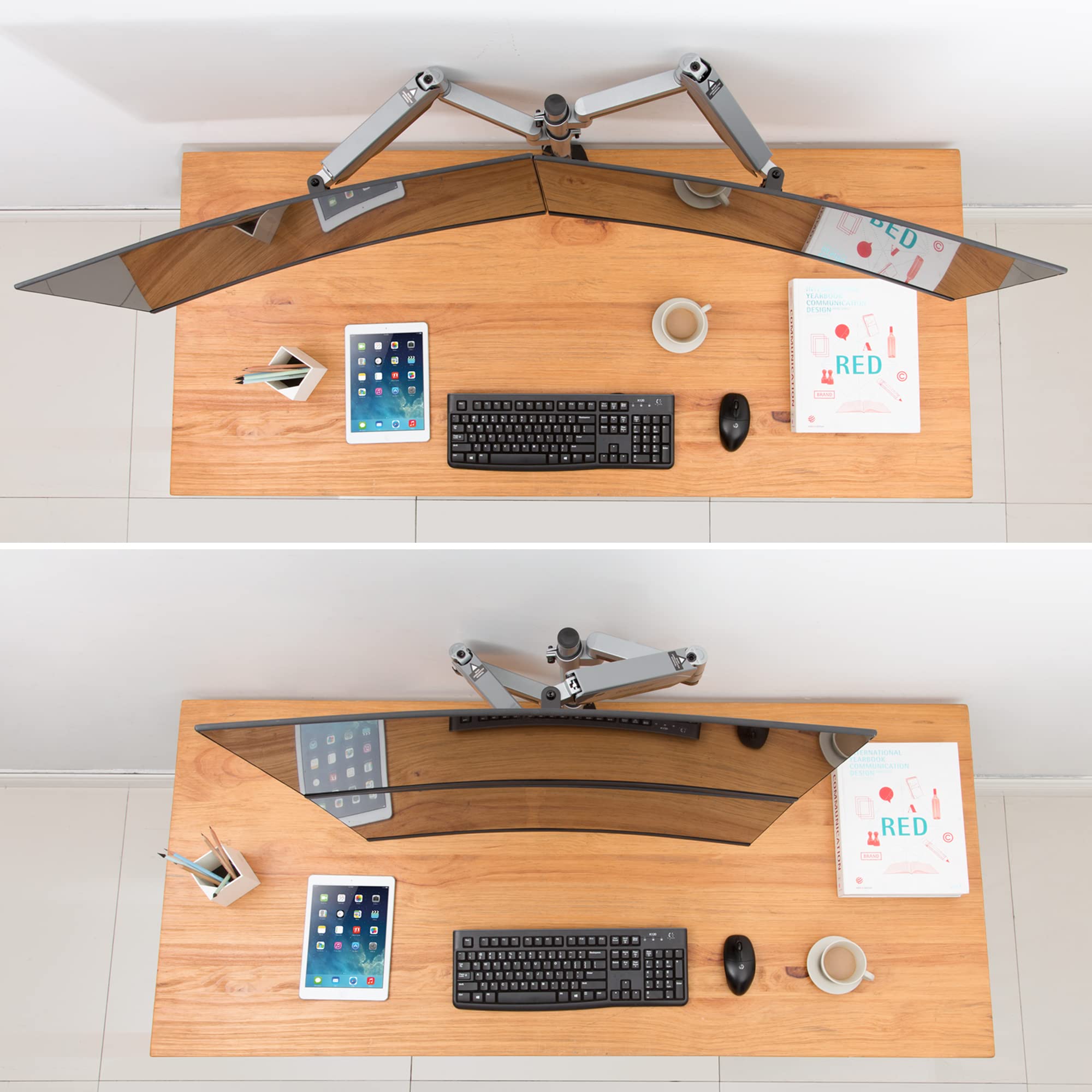 AVLT Dual Monitor Arm Desk Mount for 13