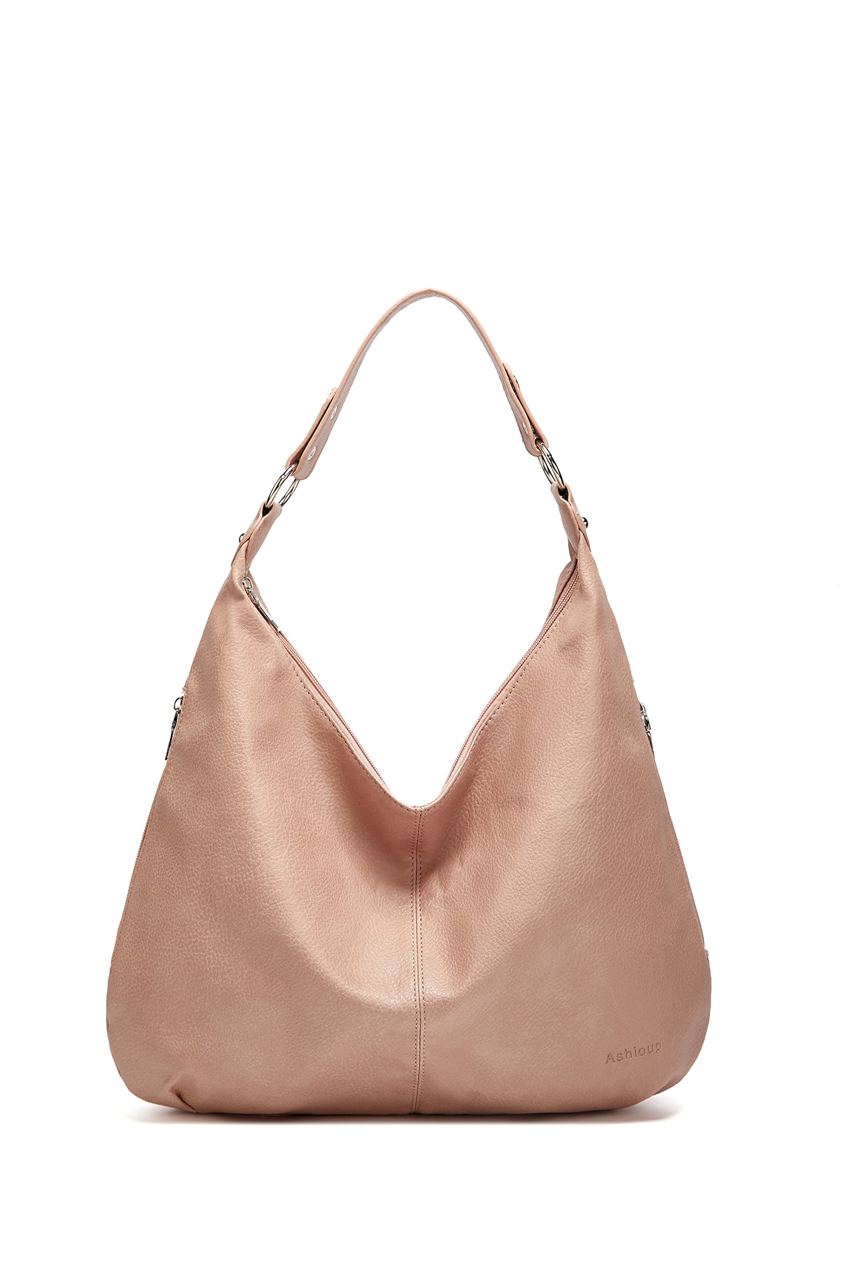 Vintage Hobo Bags for Women - Soft PU Leather Shoulder Bag with Zipper - Slouchy Handbag for Work, Travel & Everyday Use