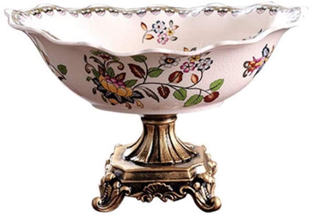 Qiuqiu Compote - Traditional European Ceramic Fruit Bowl for Home Decor, Living Room, Coffee Table, Dining Table - Perfect for Fruit Display and Creative Centerpiece