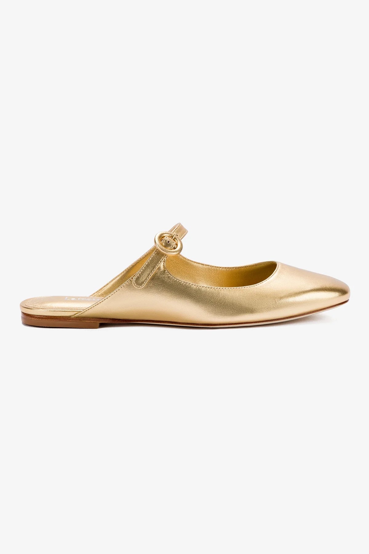 Blair Flat Mule Shoes - Gold Metallic Leather Slip-On Loafers for Women | Comfortable Casual & Office Wear | Perfect for Work, Travel, and Everyday Outfits