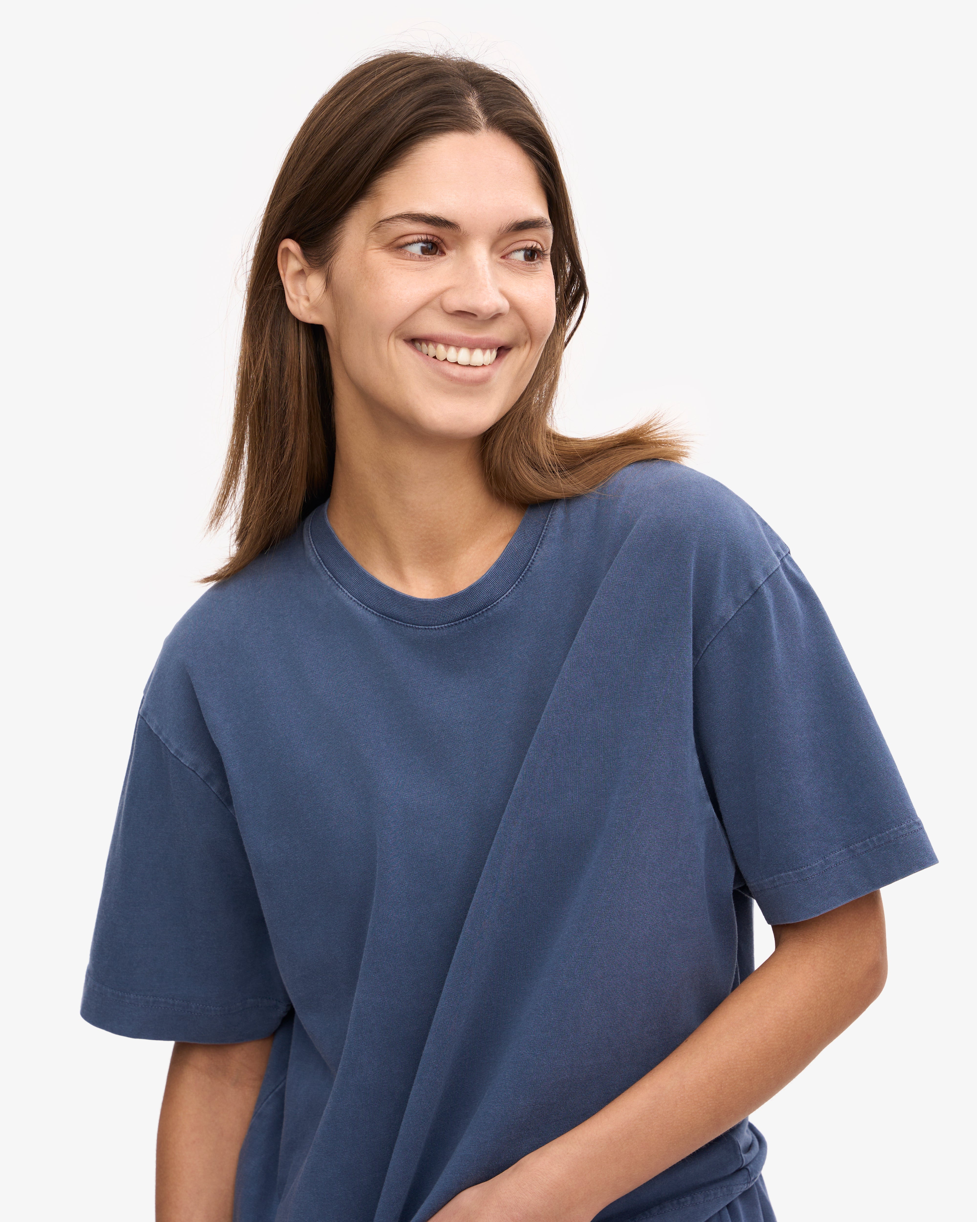 Premium Oversized Organic Cotton T-Shirt for Men & Women | Soft & Comfortable | Neptune Blue | Perfect for Casual Wear, Loungewear & Street Style