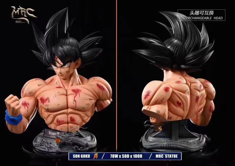 MRC Studio Goku Bust 1/1 Scale Dragon Ball Z Anime Statue - Perfect for Home Decor, Office Display & Anime Collection