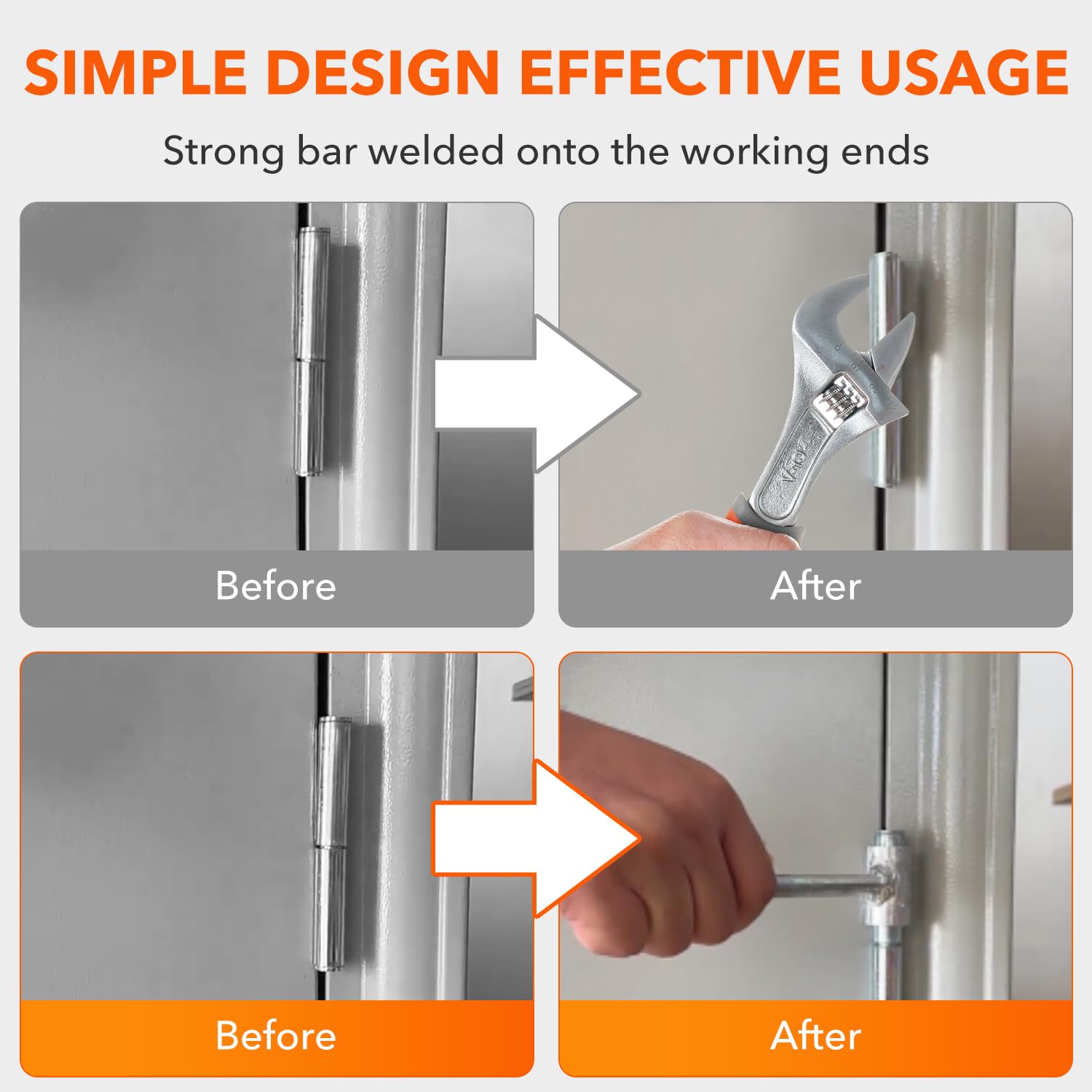 **Door Hinge Adjustment Tool Kit - Hinges Gap Adjusting Wrench for Repairing Various Door Hinge Gaps - Perfect for Home, Office & Garage Door Maintenance**