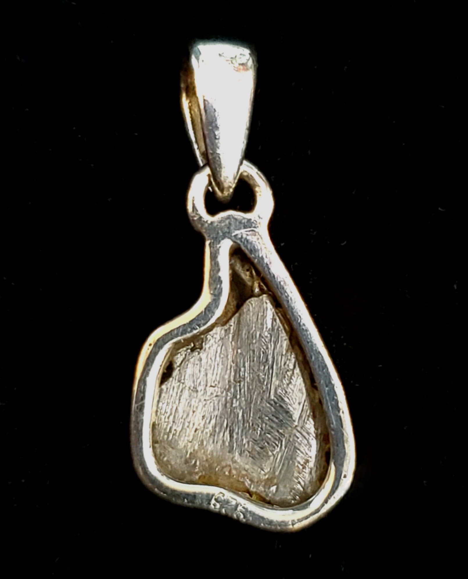 Campa Del Cielo Genuine Meteorite Sterling Silver Pendant Necklace - Perfect for Gift Giving, Spiritual Jewelry & Unique Fashion Statement