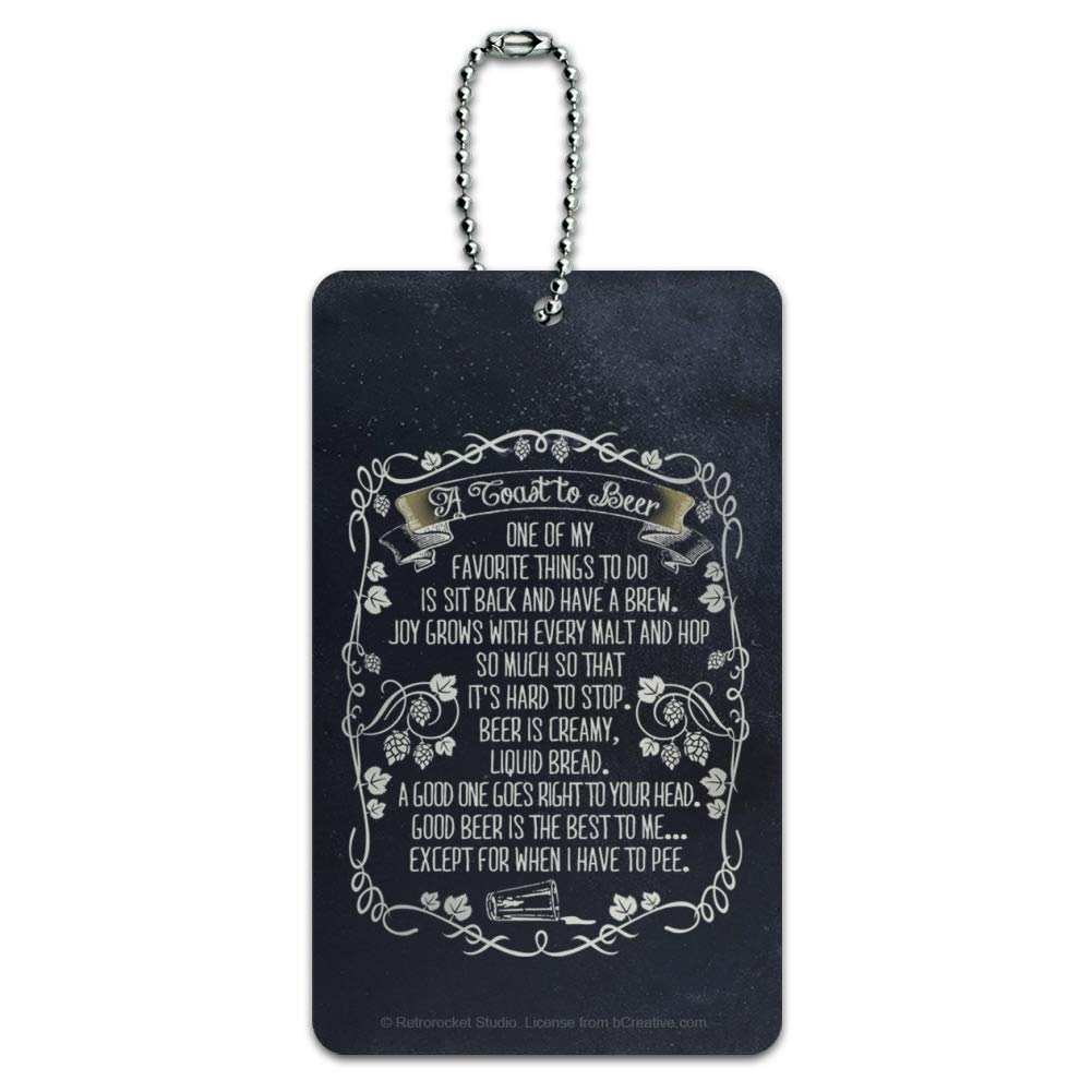 Funny Beer Brew Humor Luggage Tag - Durable Suitcase ID Card for Carry-On Bags - Perfect for Travel, Gifts & Beer Lovers