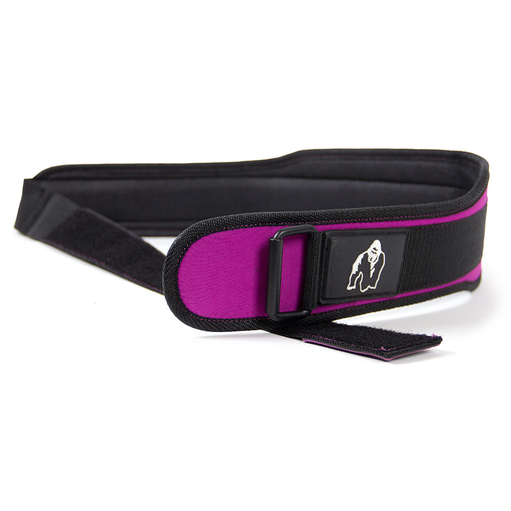 Gorilla Wear 4 Inch Women's Weightlifting Belt - Black/Purple - Premium Gym Belt for CrossFit, Powerlifting & Strength Training