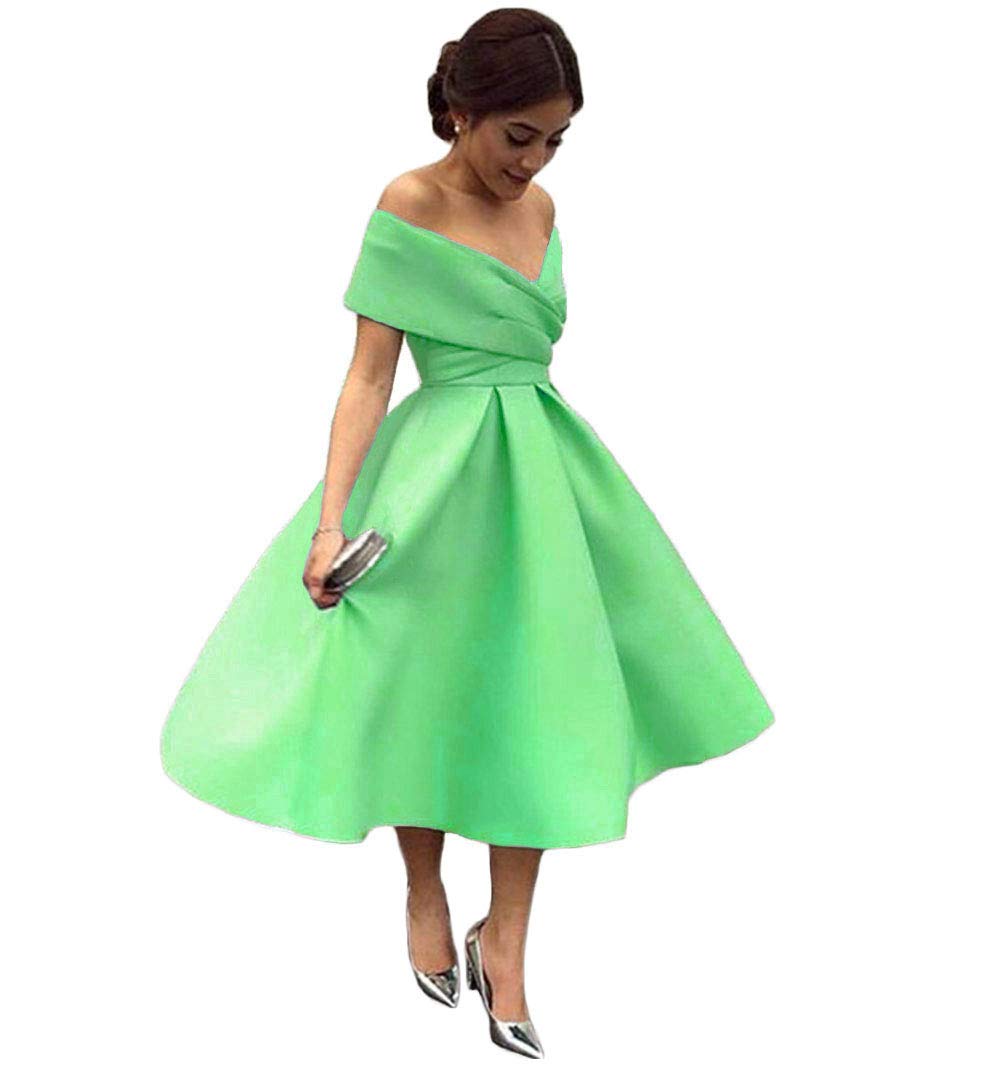 Elegant V-Neck Off Shoulder Bridesmaid Dress with Pockets - Perfect for Wedding Parties, Formal Events & Special Occasions | Tsbridal Women's Fashion