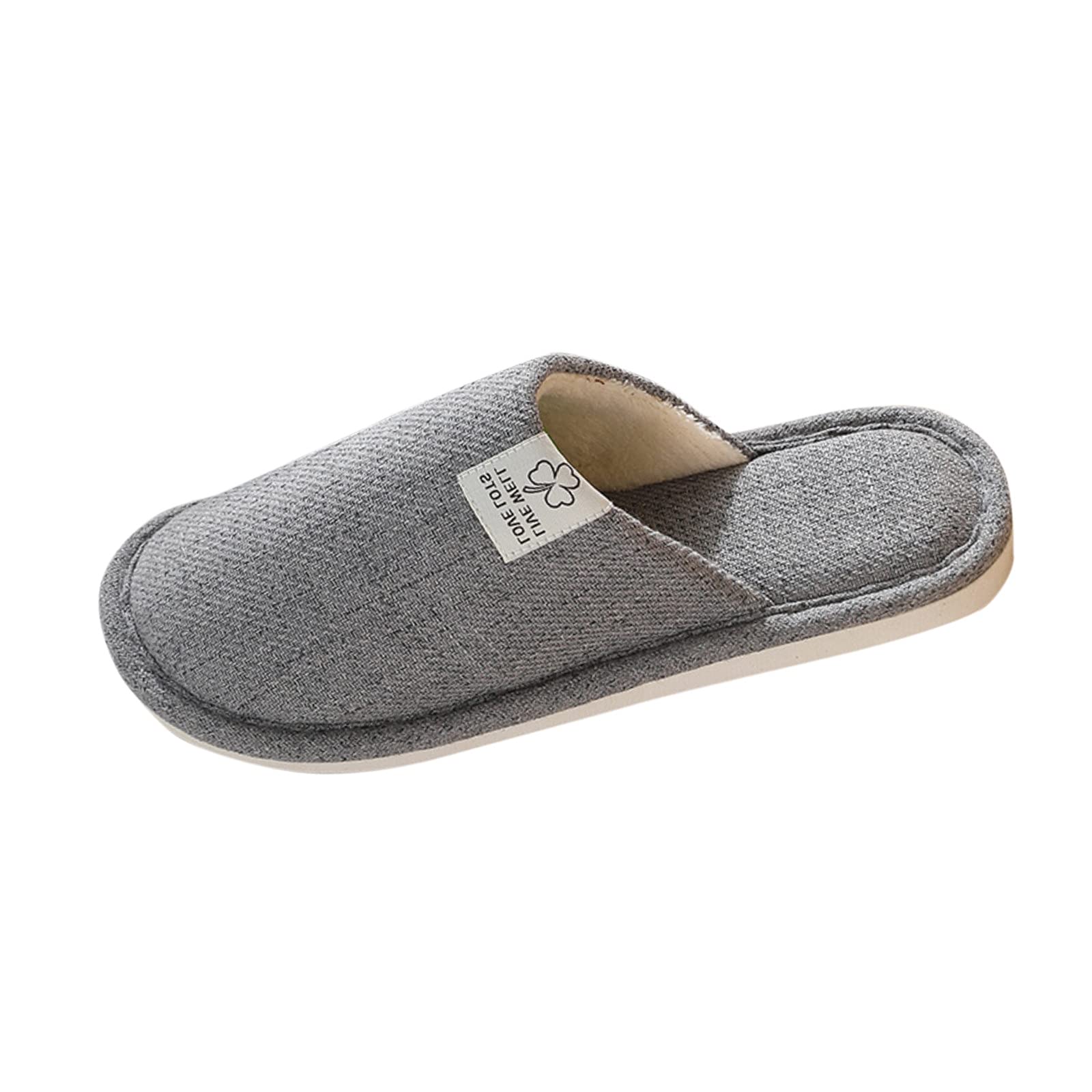 Men's Plush House Slippers Size 11 - Warm & Soft Sole Indoor Slip-On Shoes for Comfortable Home Wear, Lounge & Relaxation