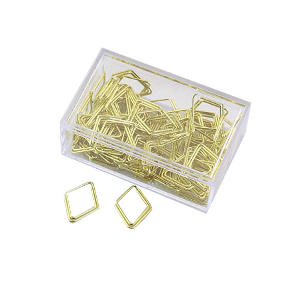 30 Pack Rhombus Shaped Binder Clips - Colorful Office Supplies for Organizing Documents, School Projects & Bookmarking - Perfect for Home, Office & Classroom Use