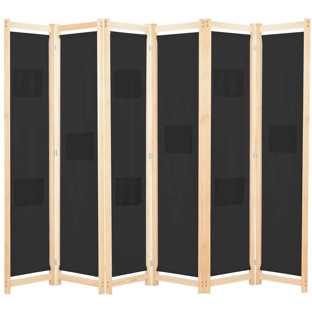 vidaXL Wooden Room Divider Privacy Screen - 3/4/5/6 Panel Options in Multiple Colors | Perfect for Home Office, Bedroom Partition & Studio Space Divider