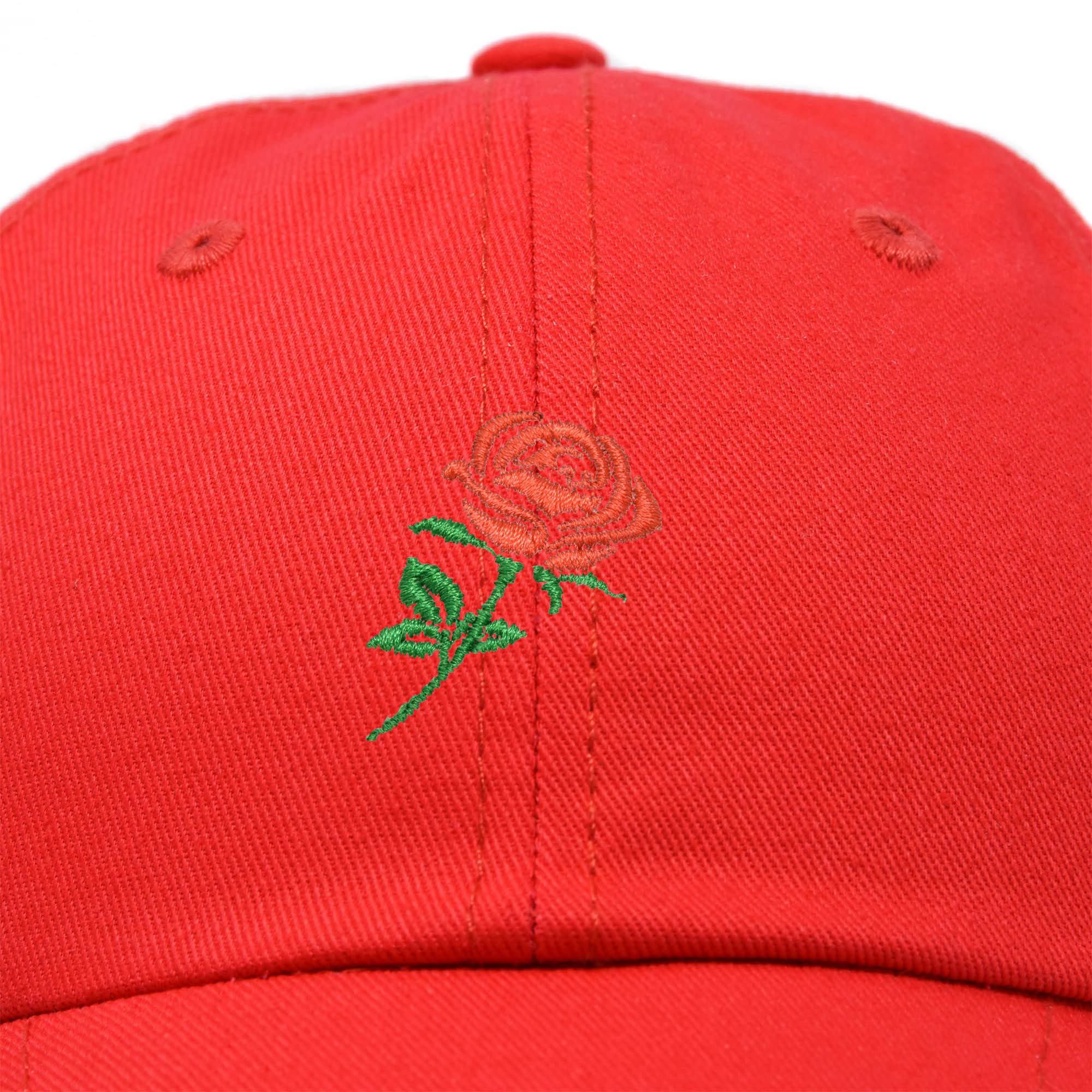 Premium Embroidered Red Rose Baseball Cap for Women - Stylish Fashion Hat for Outdoor Activities, Sports & Casual Wear