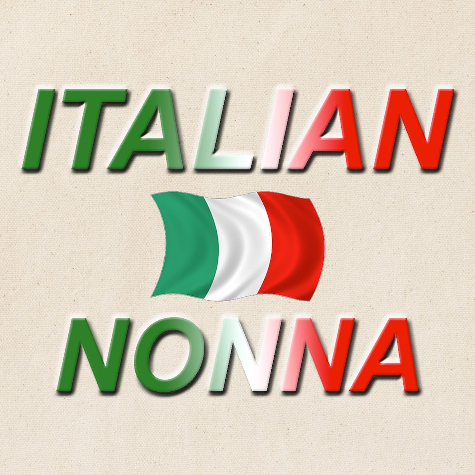 Italian Nonna Tote Bag - Natural Canvas Reusable Grocery Shopping Bag for Women - Perfect for Farmers Market, Beach Trips & Everyday Use