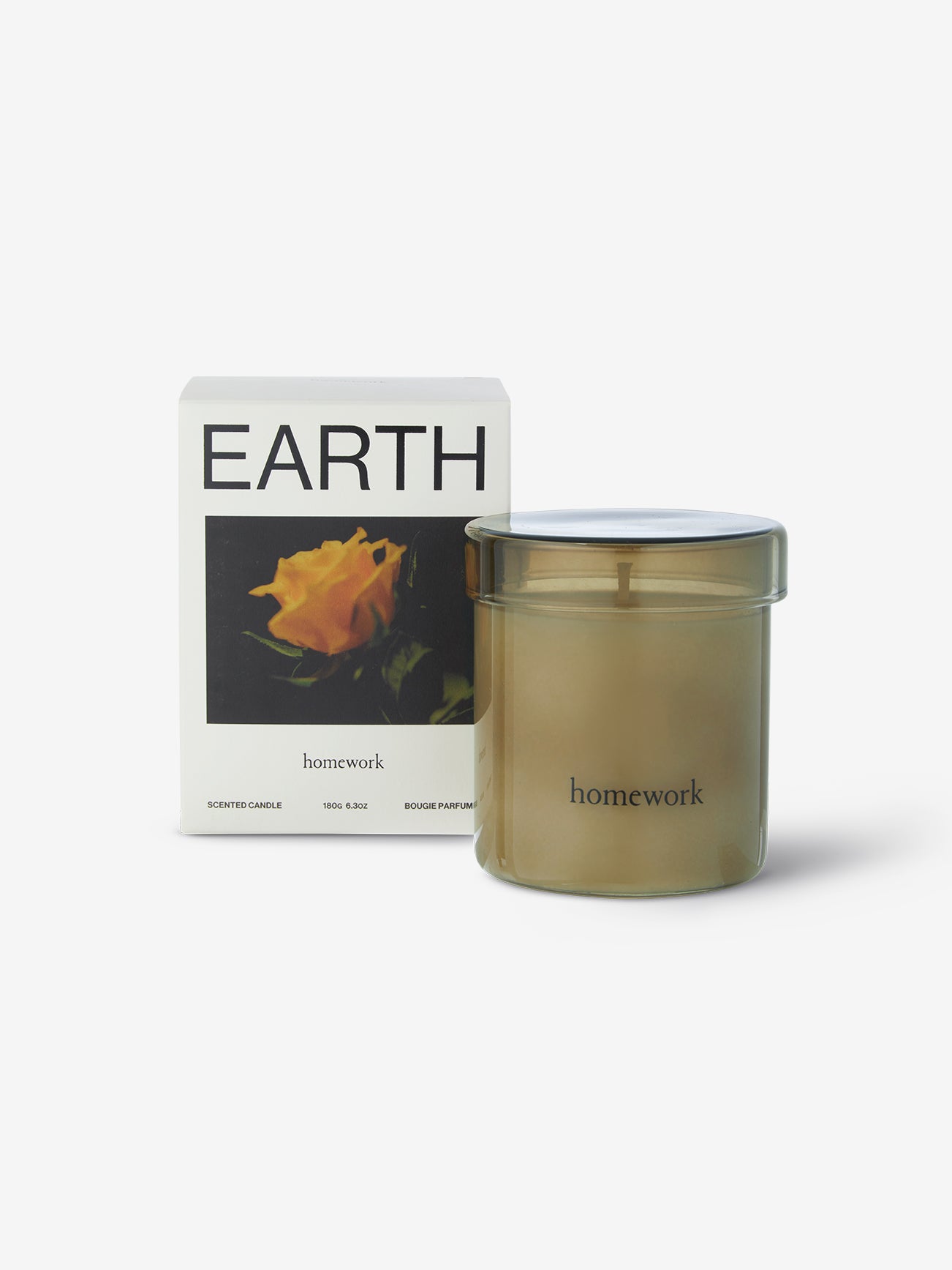 Homework Regular Candle Earth - Natural Soy Wax Scented Candles for Study, Relaxation & Meditation - Perfect for Home Office, Dorm Room & Cozy Evenings