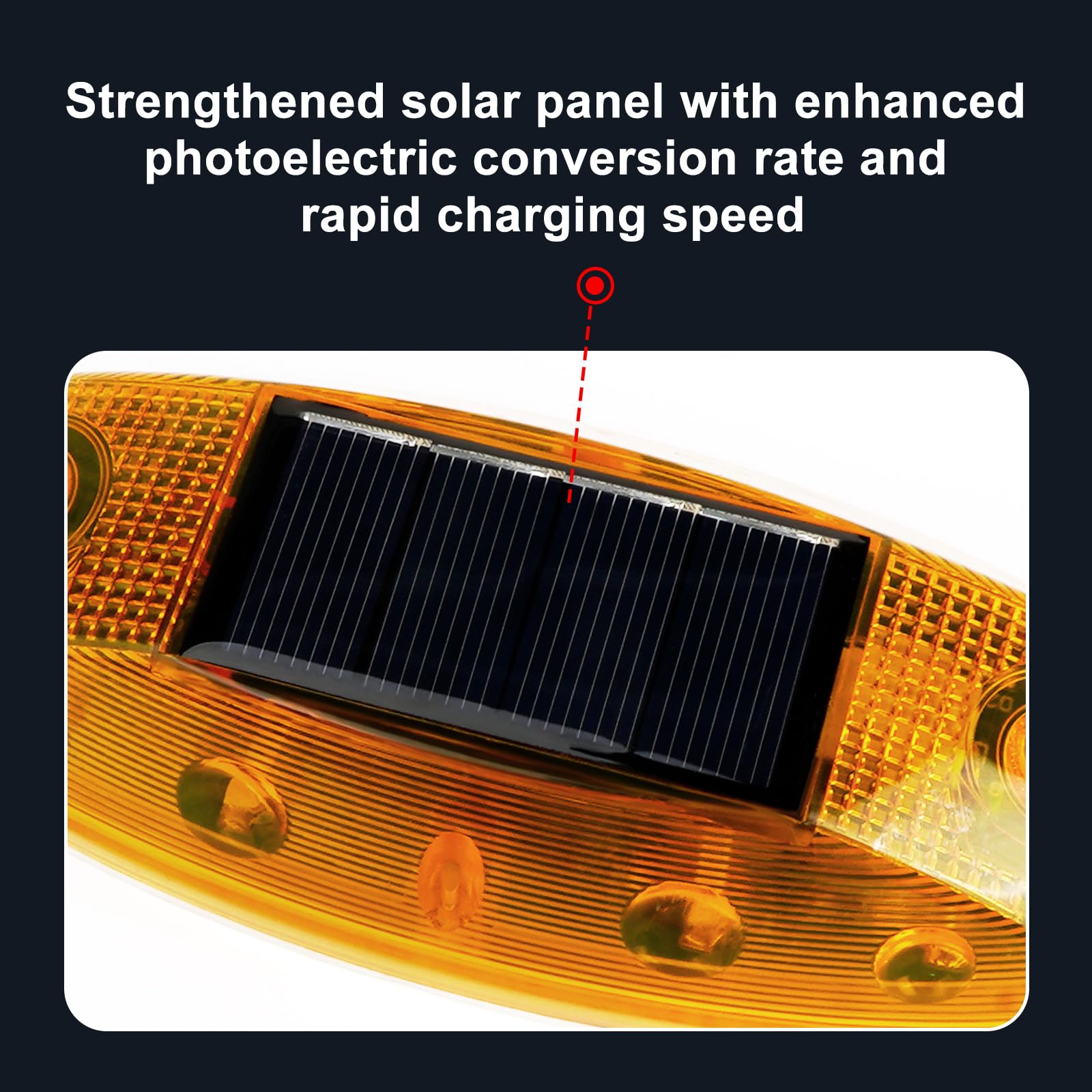 **Aolyty 4 Pack Solar Strobe Warning Lights - IP54 Waterproof Outdoor Safety Flashing Lights for Construction Sites, Traffic, Docks & Marine Use - Bright Red Stop Sign Alert for Road Safety & Emergency Scenarios**