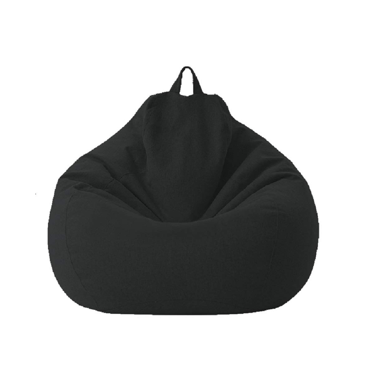 Comfy Classic Sofa Chair - Lazy Lounger Bean Bag Cover for Living Room, Bedroom & Garden - Soft Black Fabric (70x80cm) - Perfect for Relaxing, Reading & Movie Nights