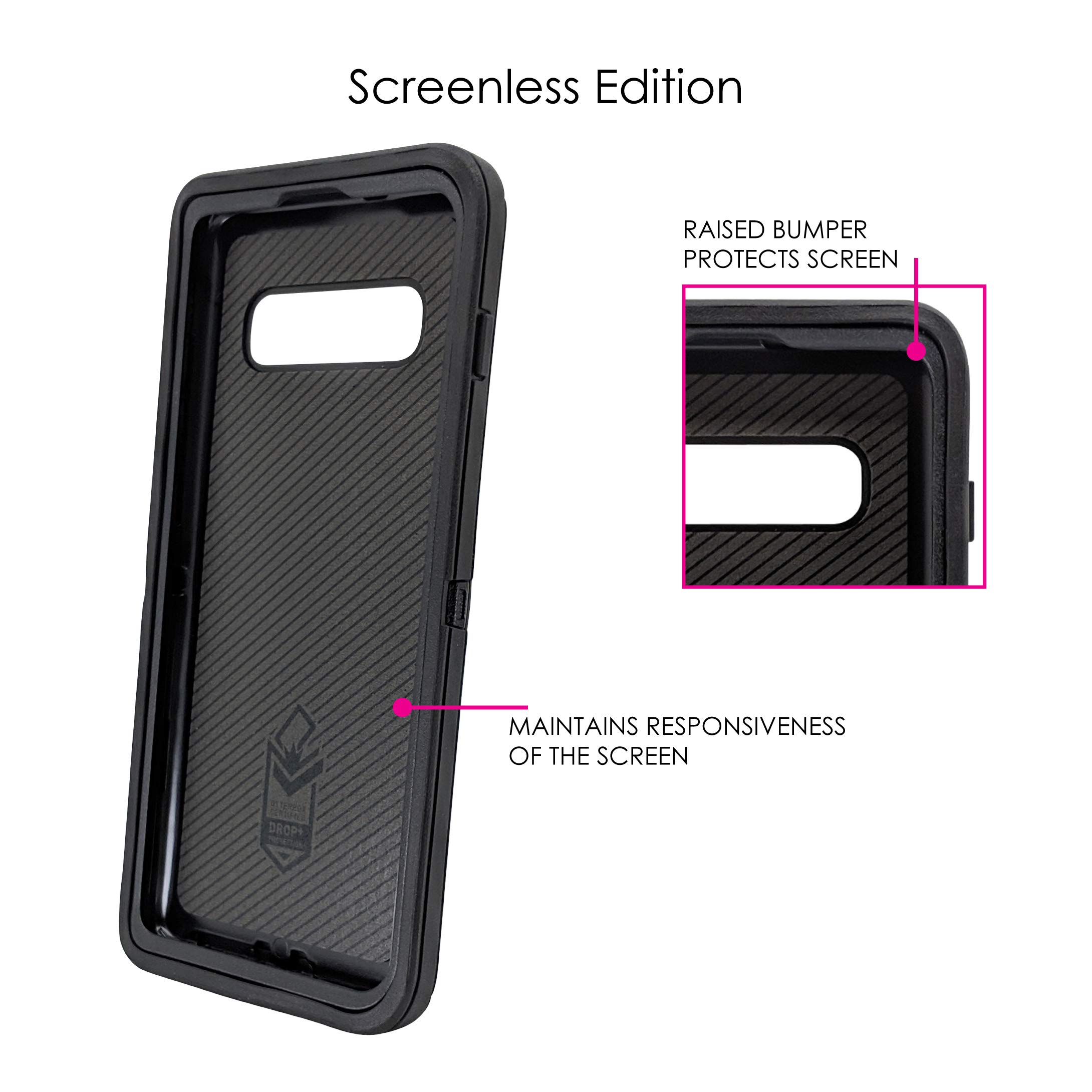 DistinctInk Samsung Galaxy S10 & S10 5G Case (6.1 Inch) - Wood Grain Design Protective Phone Cover - Durable Shockproof Replacement for OtterBox Defender - Perfect for Work, Travel & Outdoor Activities
