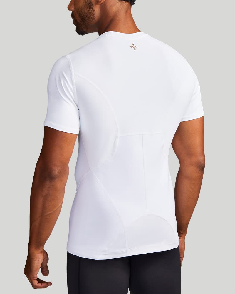 Tommie Copper Men's Back Support Compression Shirts for Pain Relief & Posture Support - Ideal for Workouts, Sports & Everyday Comfort