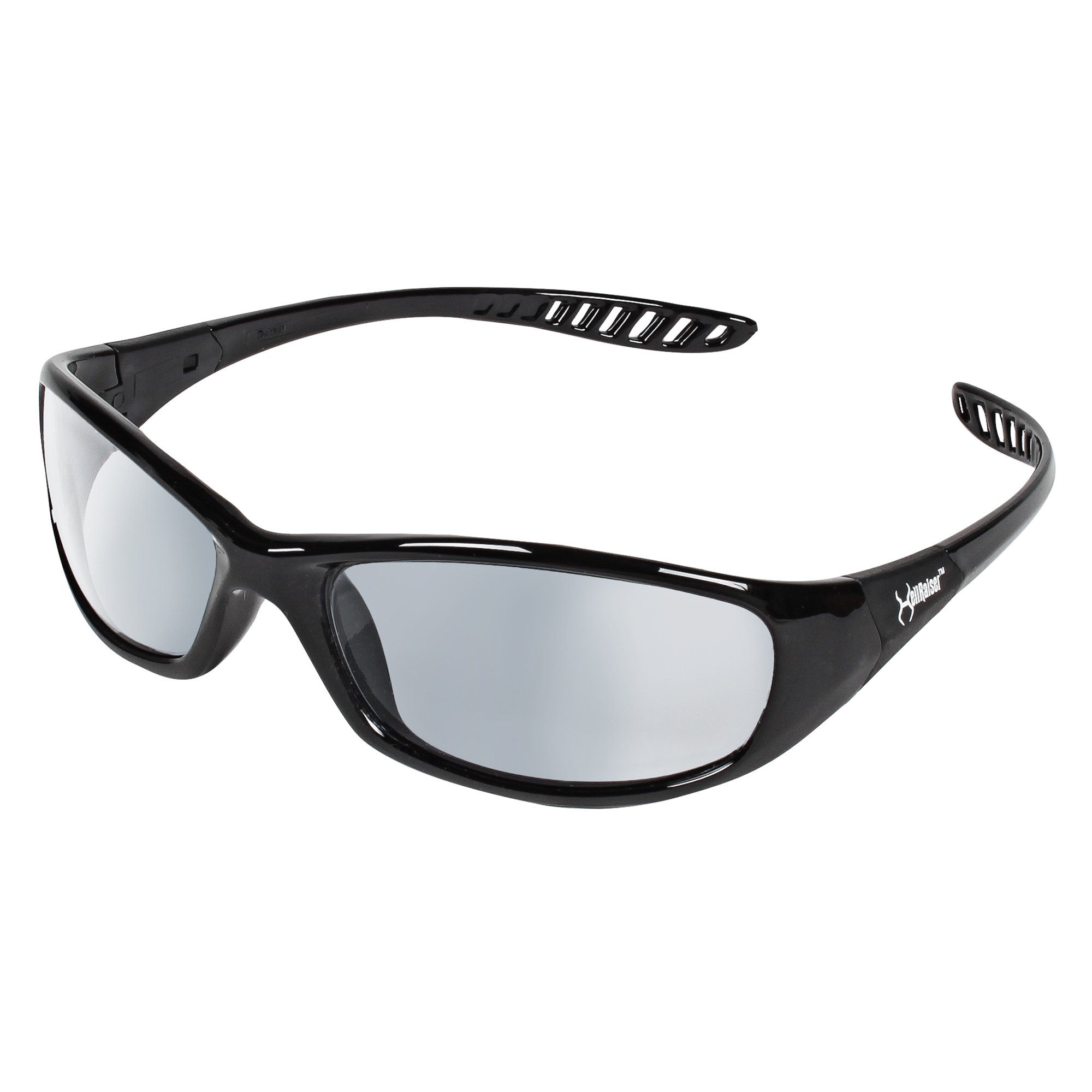 KleenGuard V40 Hellraiser Safety Glasses (25716) - ANSI Z87.1 Certified, Clear Anti-Fog Lens with Black Frame, 12 Pairs/Case - Ideal for Construction, Woodworking & Lab Safety