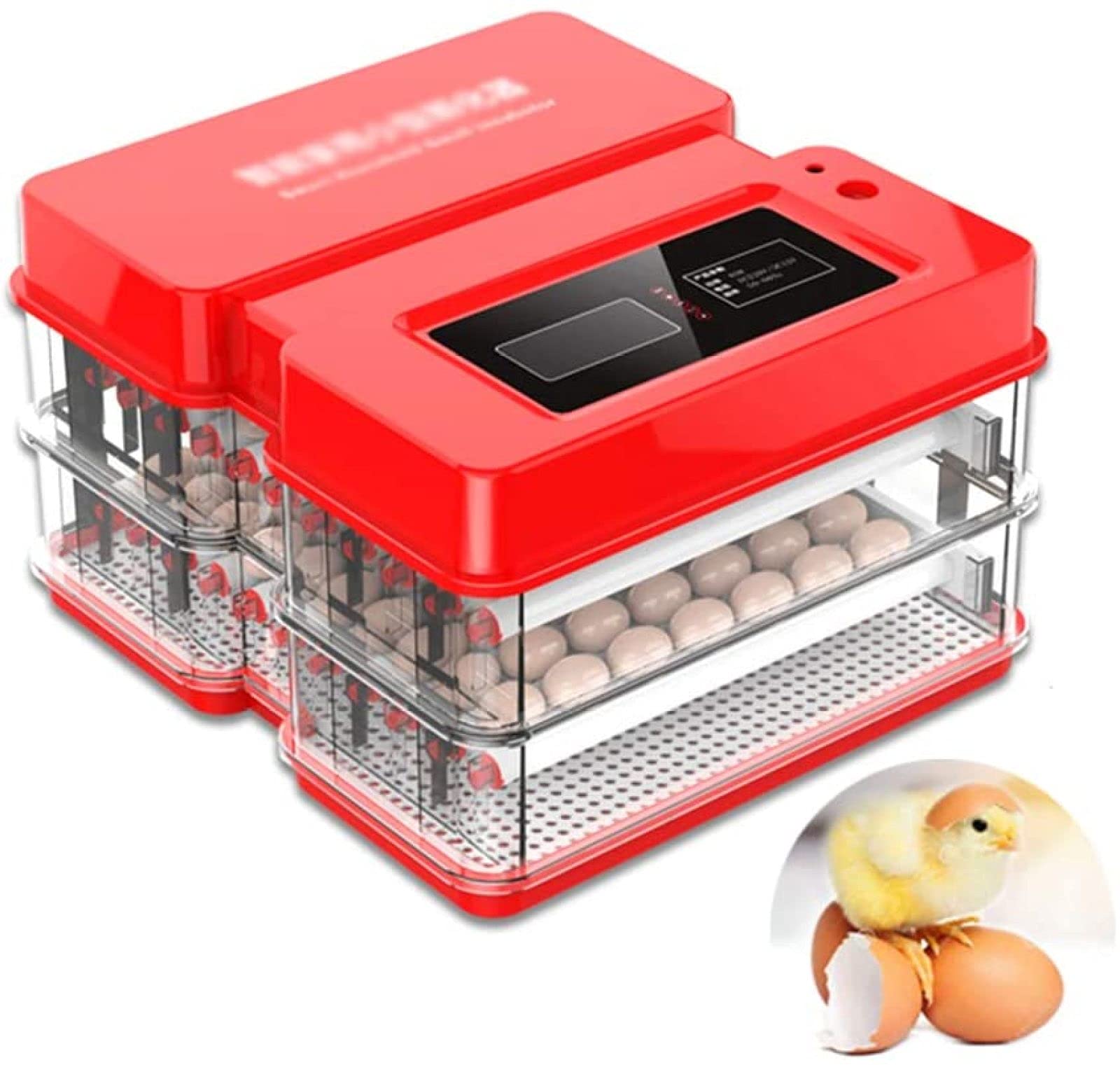 BYCDD Digital Automatic Egg Incubator for 128 Eggs - Hatching Turkey, Goose, Quail & Chicken Eggs with Built-in Turner & Candler Tester | Perfect for Poultry Farming, Backyard Hatcheries & Educational Projects