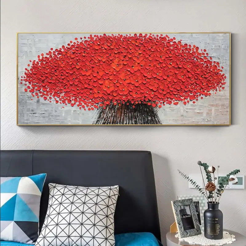 Beautiful Flower and Tree Landscape Painting #FT013 - Perfect for Home Decor, Office Wall Art, and Gift Ideas