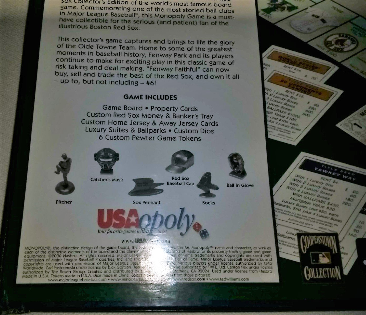 USAopoly Boston Red Sox Monopoly Board Game - Officially Licensed MLB Collector's Edition for Baseball Fans & Family Game Night