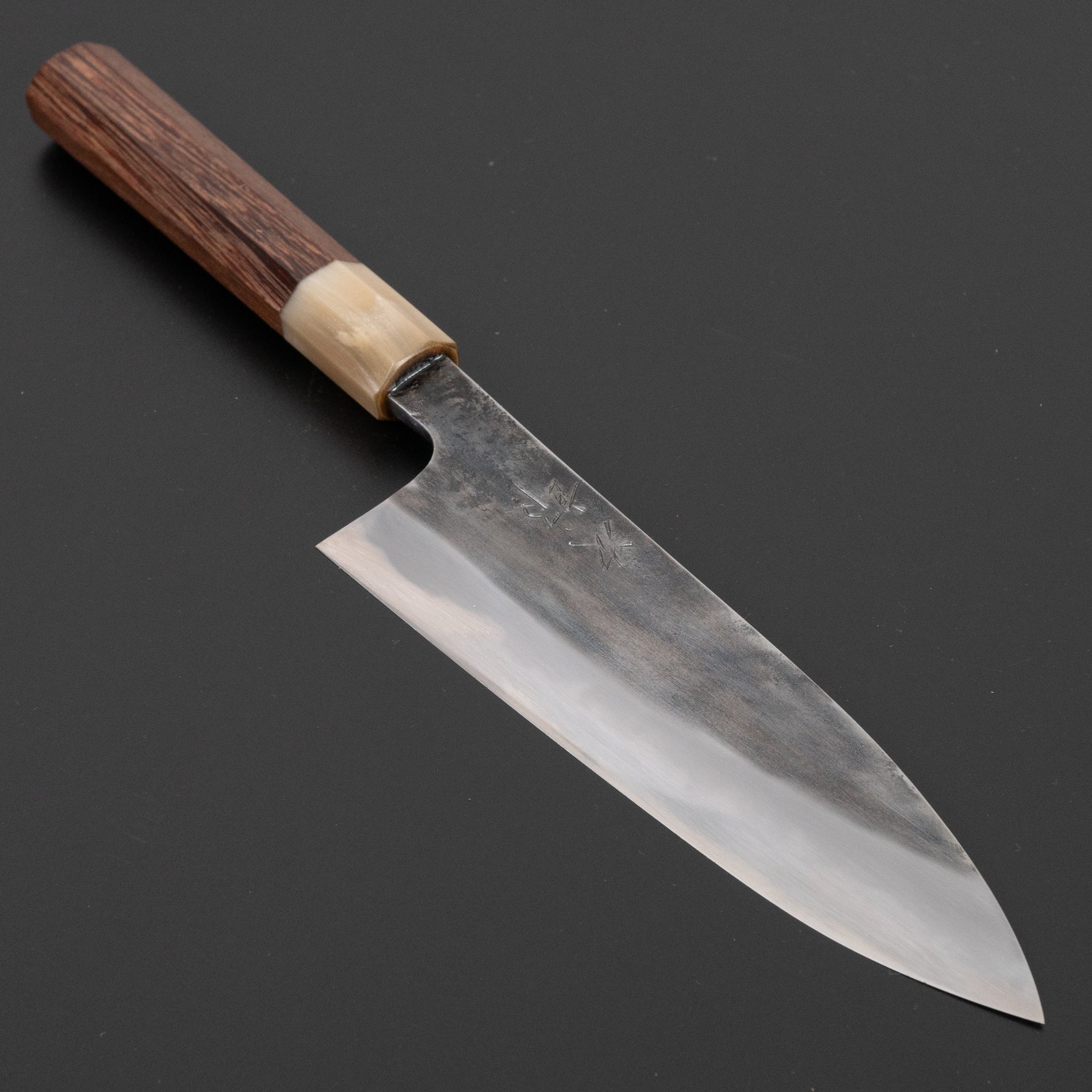 Jiro Tsuchime Petty Knife 150mm - Japanese High Carbon Steel Blade with Taihei Tagayasan Handle - Perfect for Sushi, Vegetables & Precision Kitchen Tasks (#138)