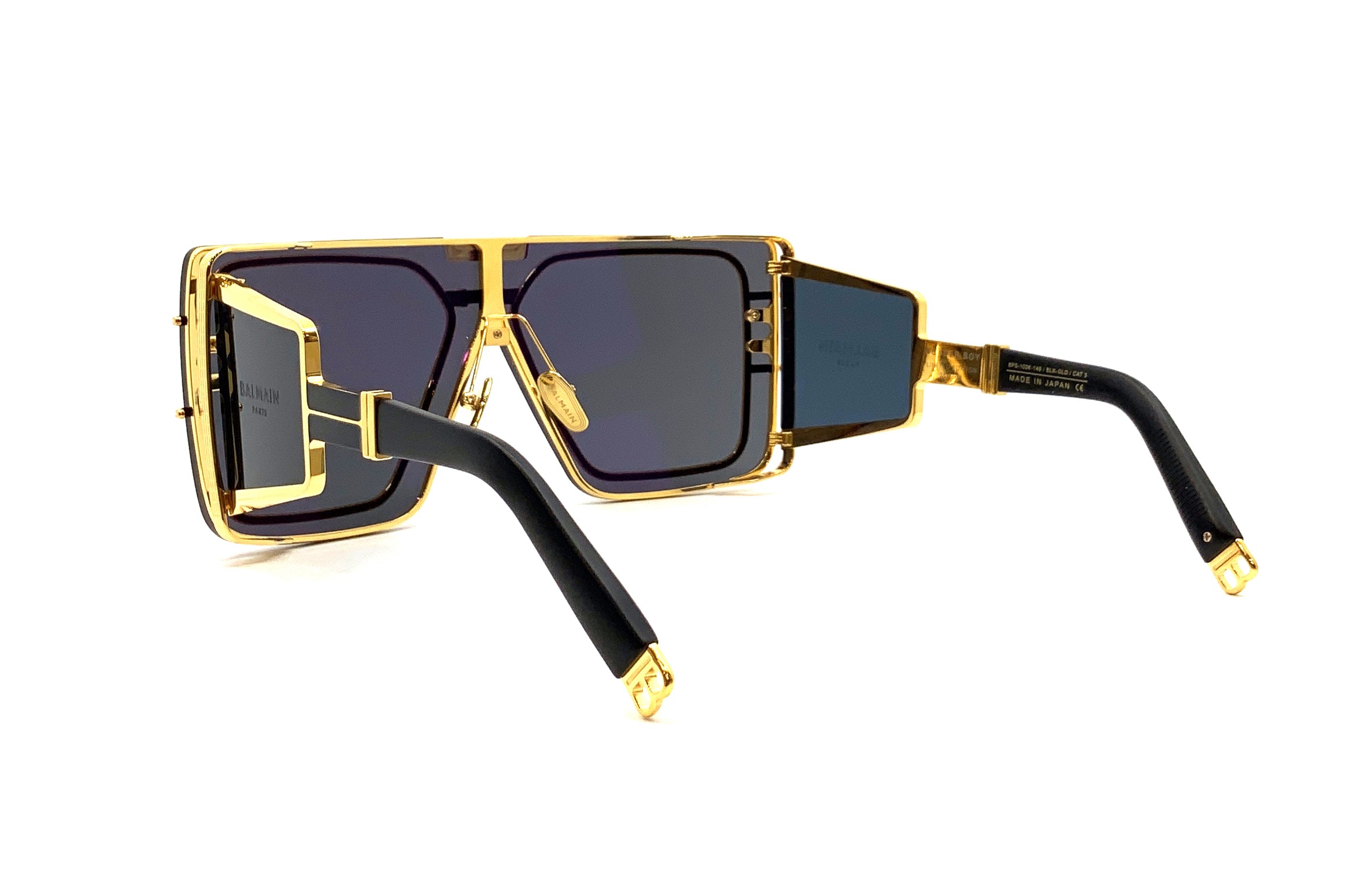 Balmain Wonder Boy Grill (Black/Gold) - Luxury Men's Designer Sunglasses for Driving, Travel & Outdoor Activities