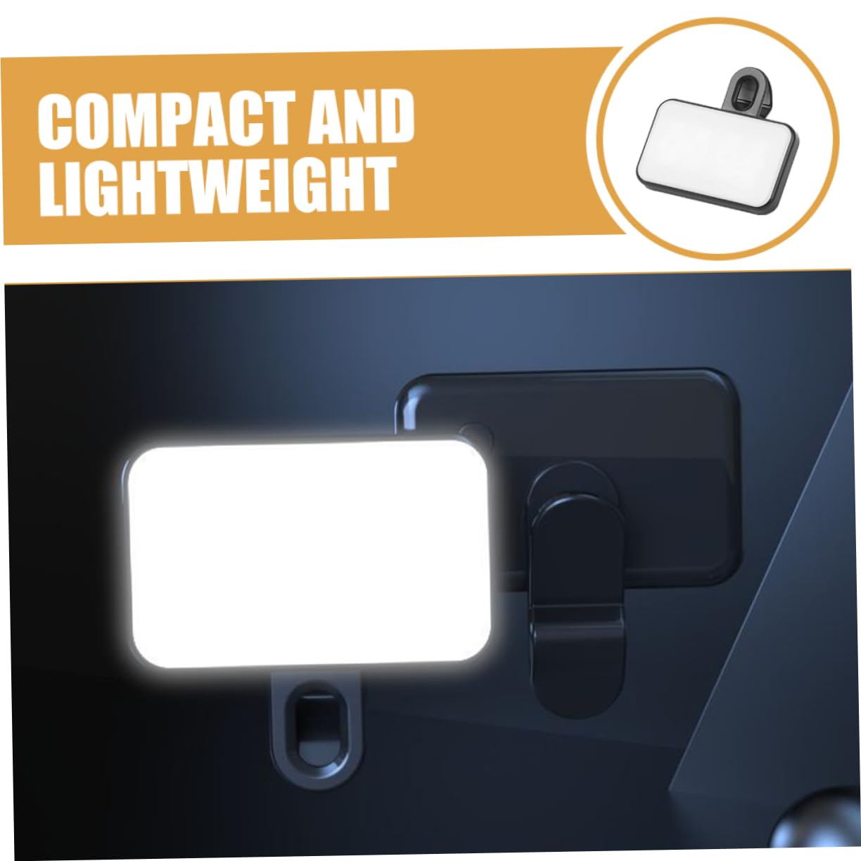 DOITOOL Clip-On LED Camera Light for Mobile Phone - Portable Selfie Ring Light for Photography, Makeup, YouTube Videos & Live Streaming - ABS Small Circle Light with Adjustable Brightness