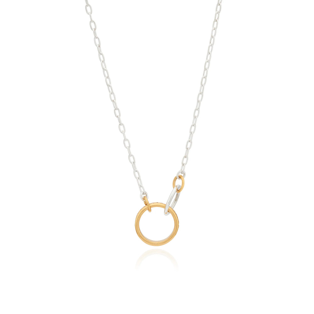 Anna Beck Intertwined Circles Charity Necklace - Sterling Silver Pendant for Women, Meaningful Gift for Breast Cancer Awareness, Perfect for Everyday Wear & Special Occasions