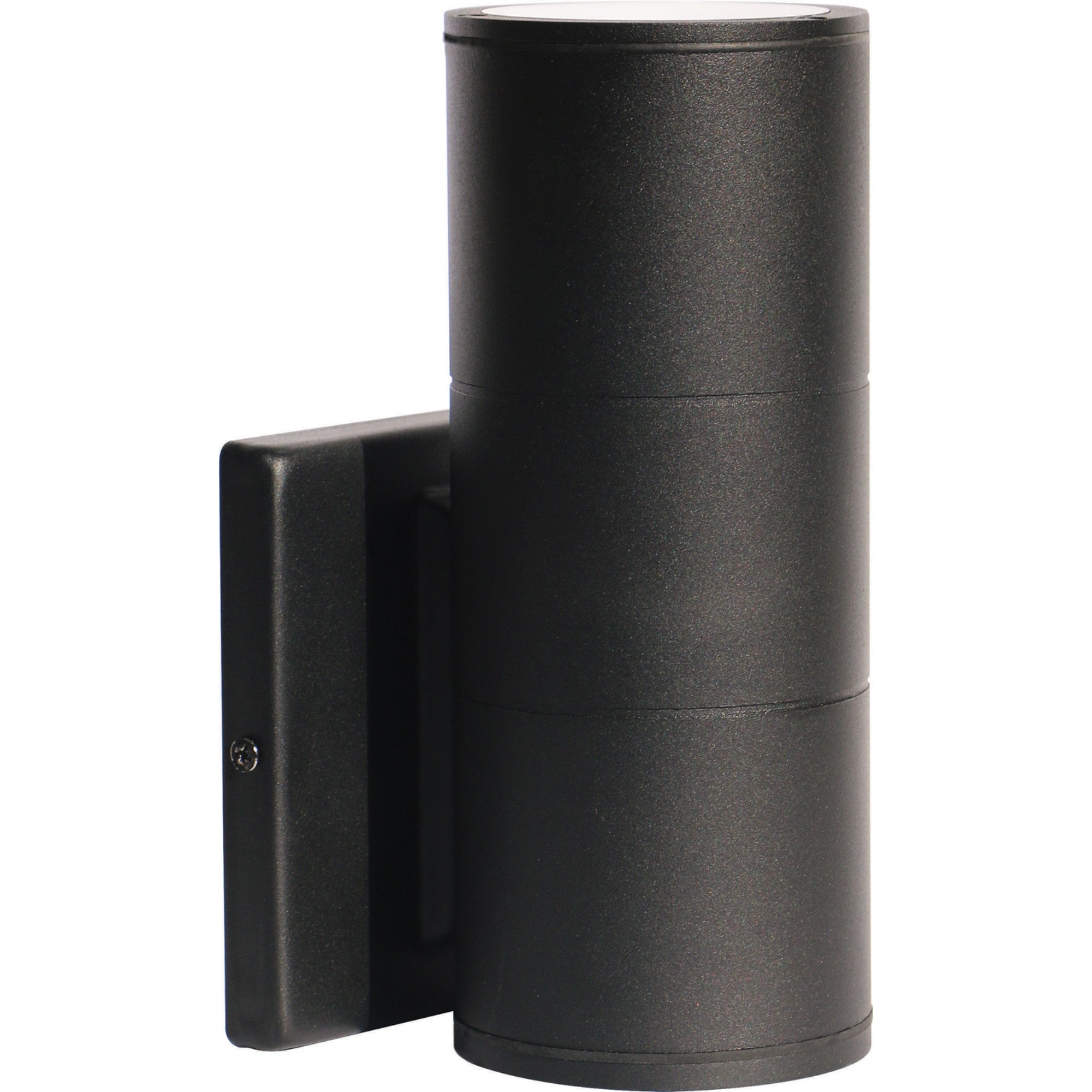 12W LED Outdoor Cylinder Wall Light - Black Finish - Waterproof Exterior Lighting for Patio, Garden, Porch & Pathway