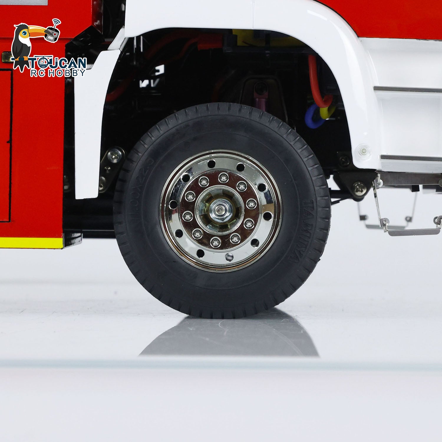 1:14 Scale 4x2 RC Fire Fighting Truck with 2-Speed Transmission, Sound & Light System - Ready-to-Run Remote Control Fire Engine for Kids & Adults - Perfect for Emergency Rescue Play, STEM Learning, and Collector Display