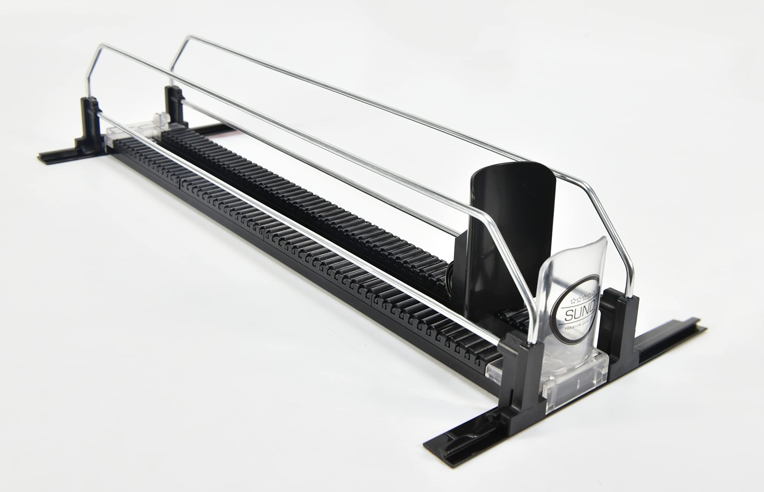 Adjustable Refrigerator Drink Organizer - Wide Can & Bottle Dispenser with Glide Pusher for Fridge - Perfect for Soda, Beer & Juice Storage - Home Kitchen Organization Solution (1 Wide) SUND - Ideal for Parties, BBQs & Everyday Beverage Storage