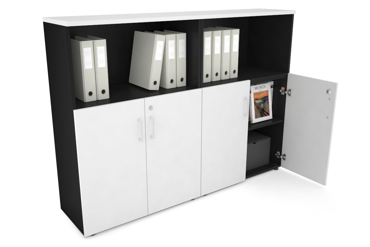 Medium Storage Cupboard with Small Doors - 1600W x 1170H x 350D - Perfect for Uniform Storage in Offices, Schools & Retail Stores